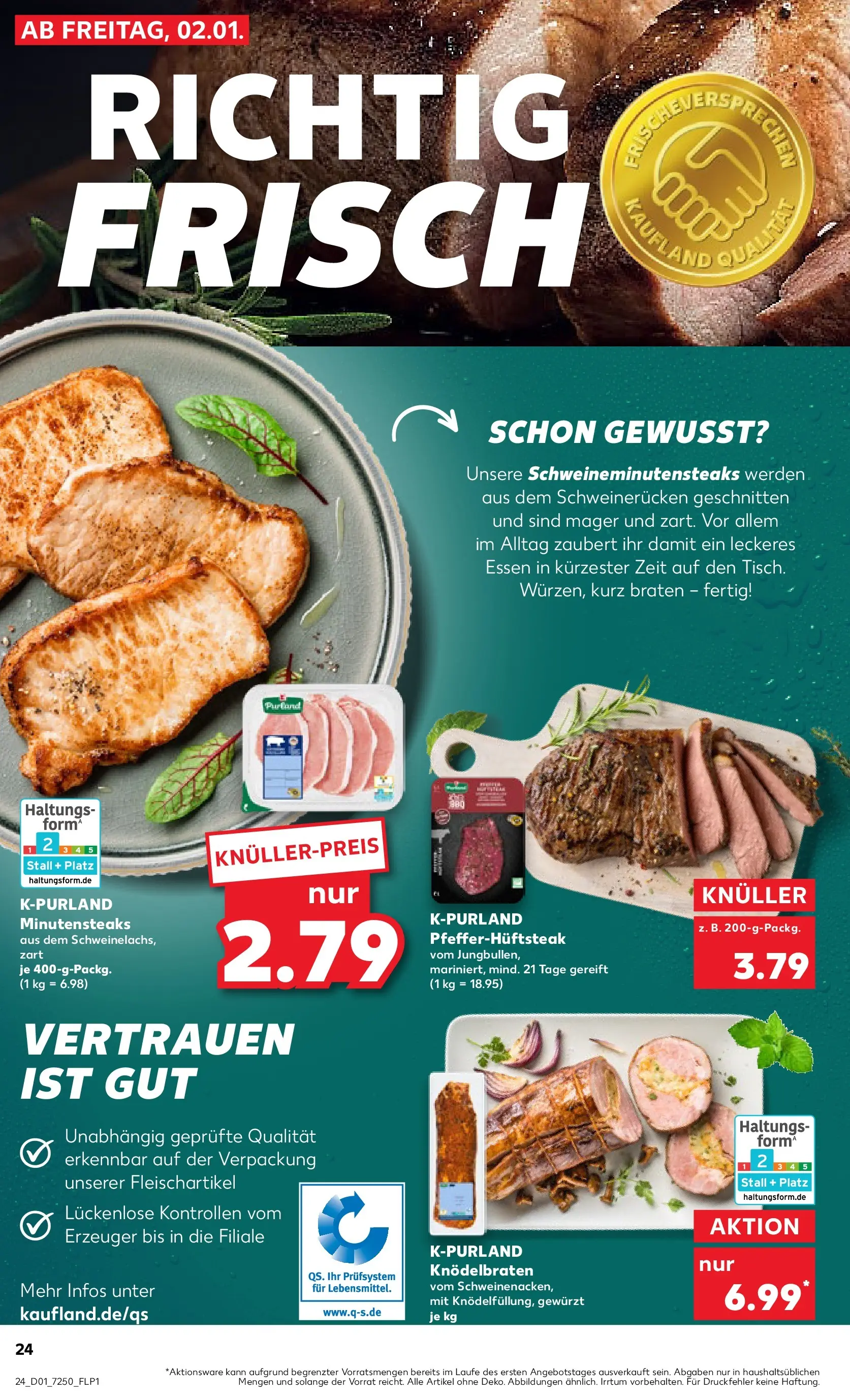 Prospekt Kaufland ab 01.01.2026 » Angebote Online zum Blättern | Seite: 24 | Produkte: Schweinerucken