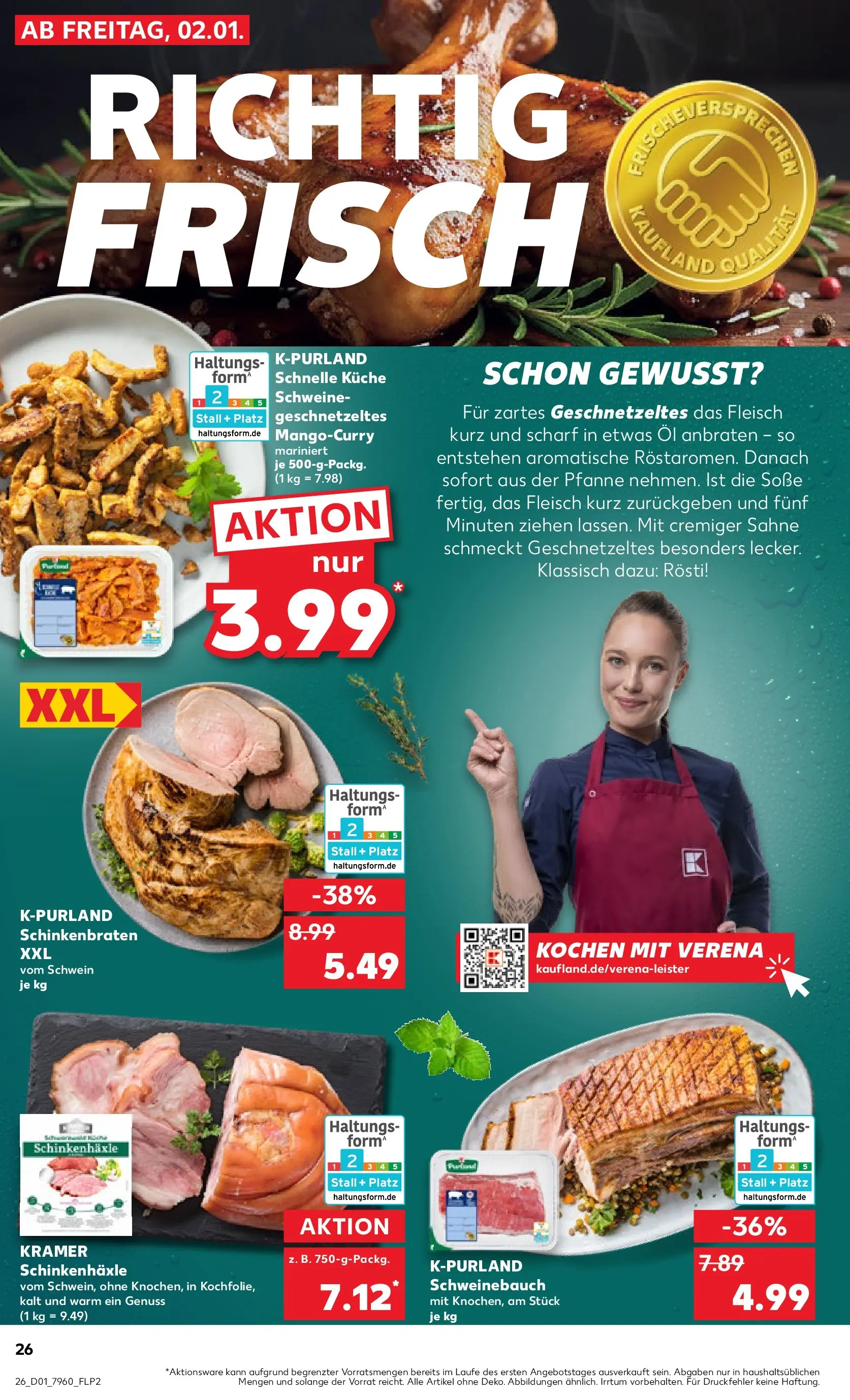 Prospekt Kaufland ab 02.01.2026 » Angebote Online zum Blättern | Seite: 26 | Produkte: Öl, Küche, Soße, Fleisch