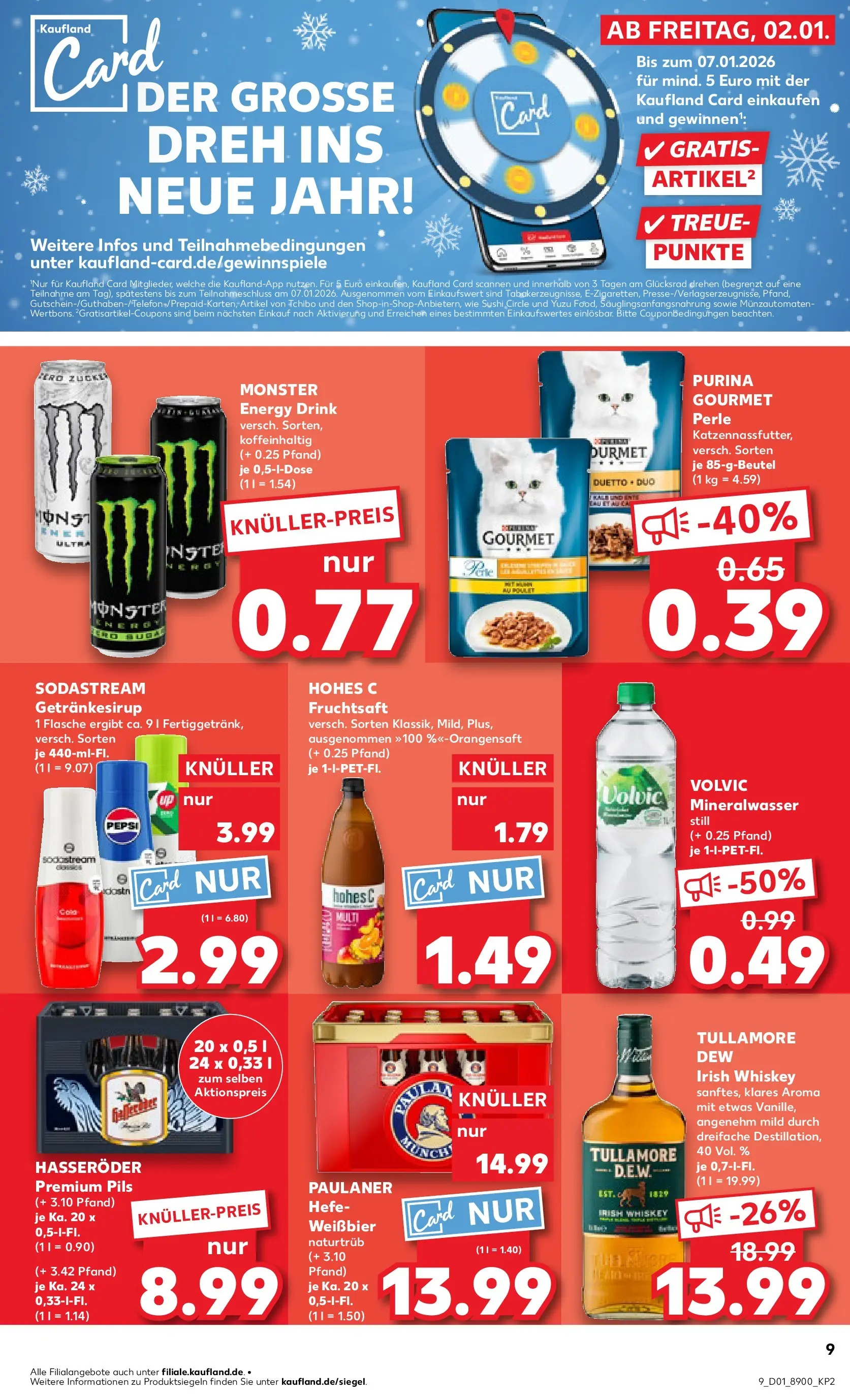 Prospekt Kaufland ab 02.01.2026 » Angebote Online zum Blättern | Seite: 9 | Produkte: Weißbier, Monster, Pepsi, Paulaner