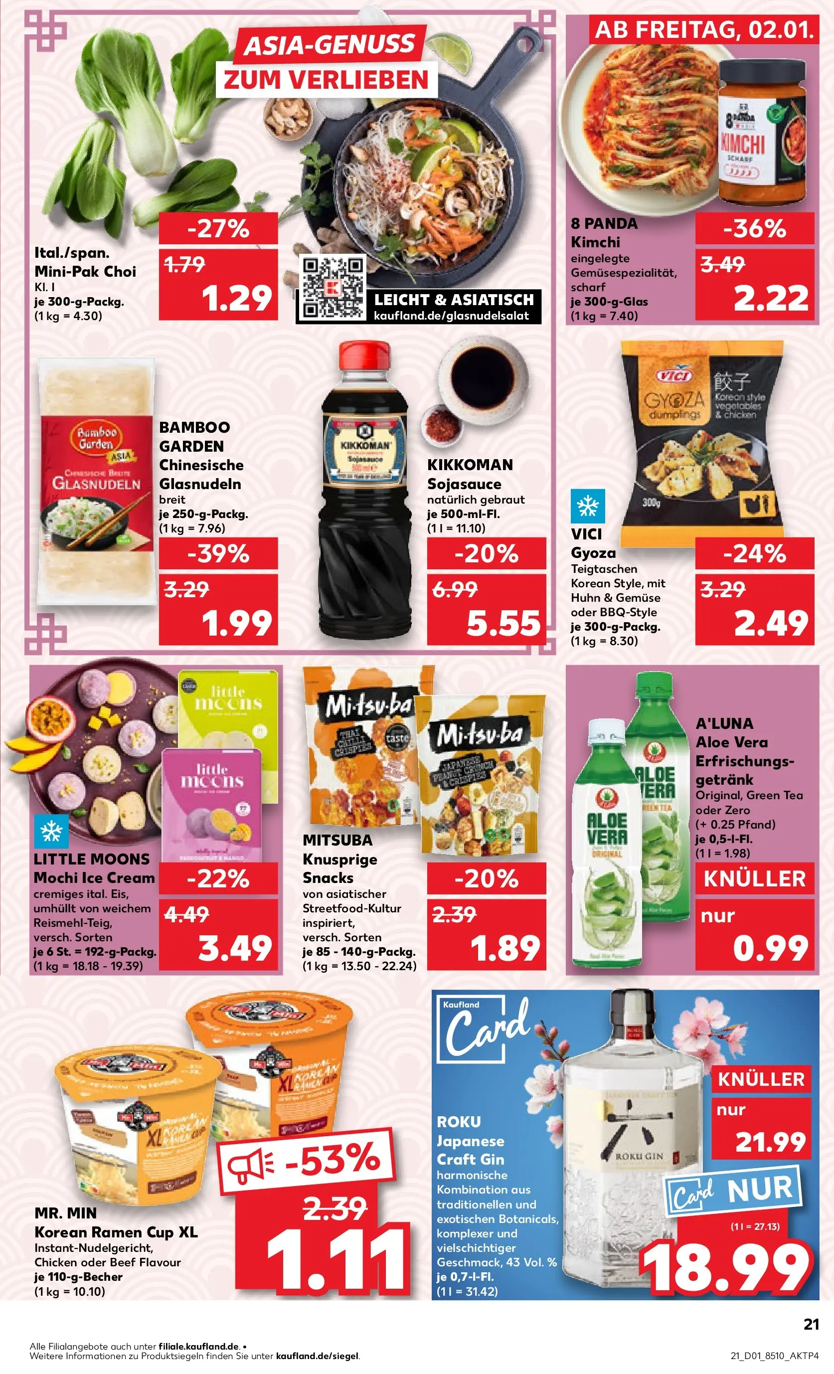 Prospekt Kaufland ab 02.01.2026 » Angebote Online zum Blättern | Seite: 21 | Produkte: Pils, Gemüse, Gin, Mochi
