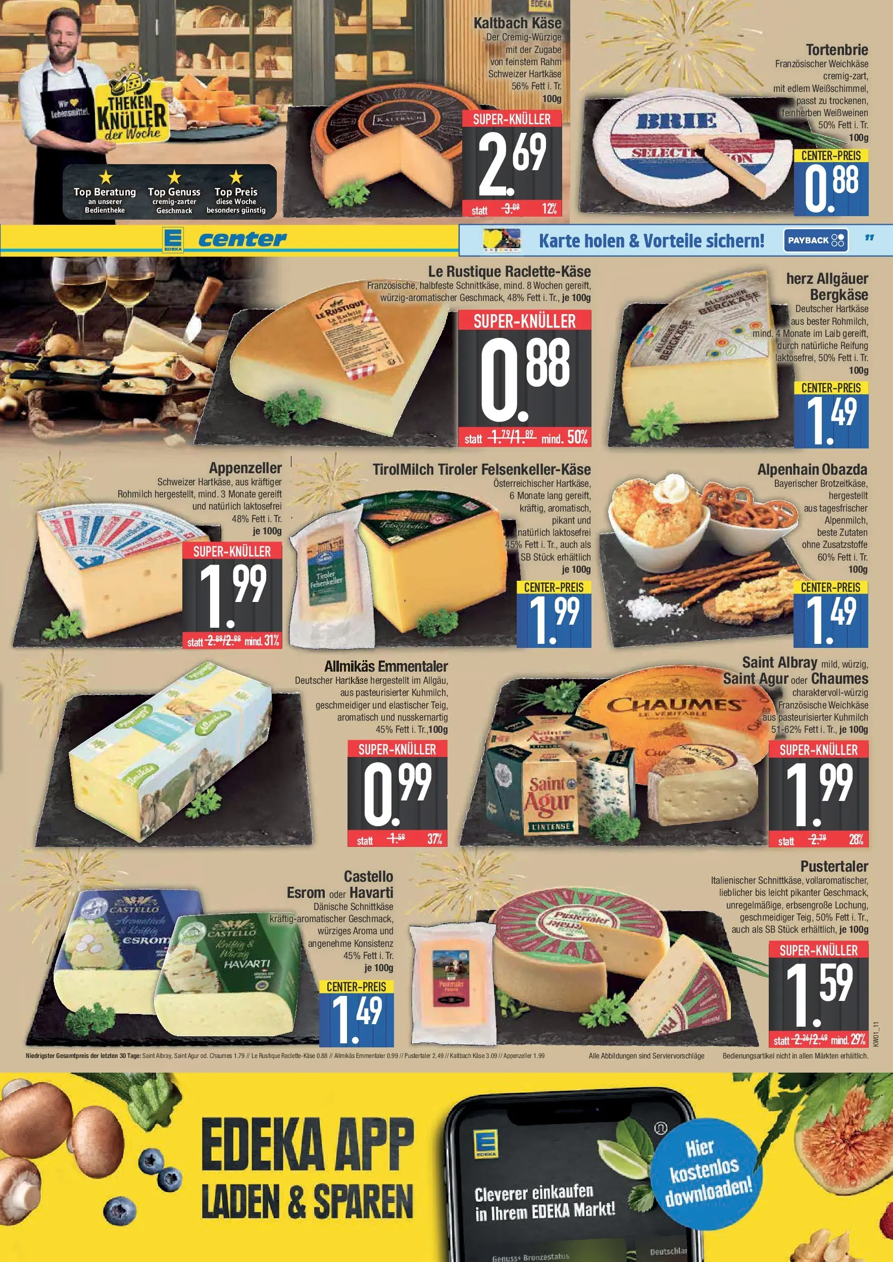 Edeka prospekt Neustadt	 (ab 28.12.2025) » Angebote Online | Seite: 11 | Produkte: Top, Milch, Käse