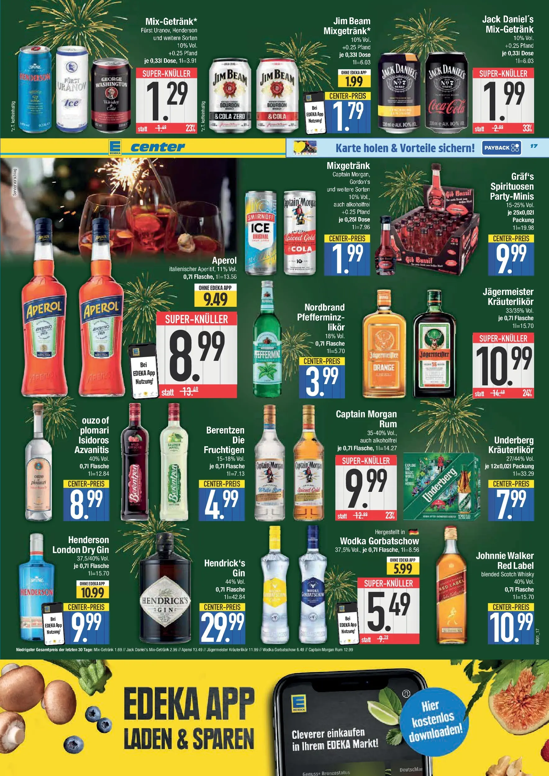 Edeka prospekt Neustadt	 (ab 28.12.2025) » Angebote Online | Seite: 17 | Produkte: Likör, Äpfel, Captain morgan, Underberg