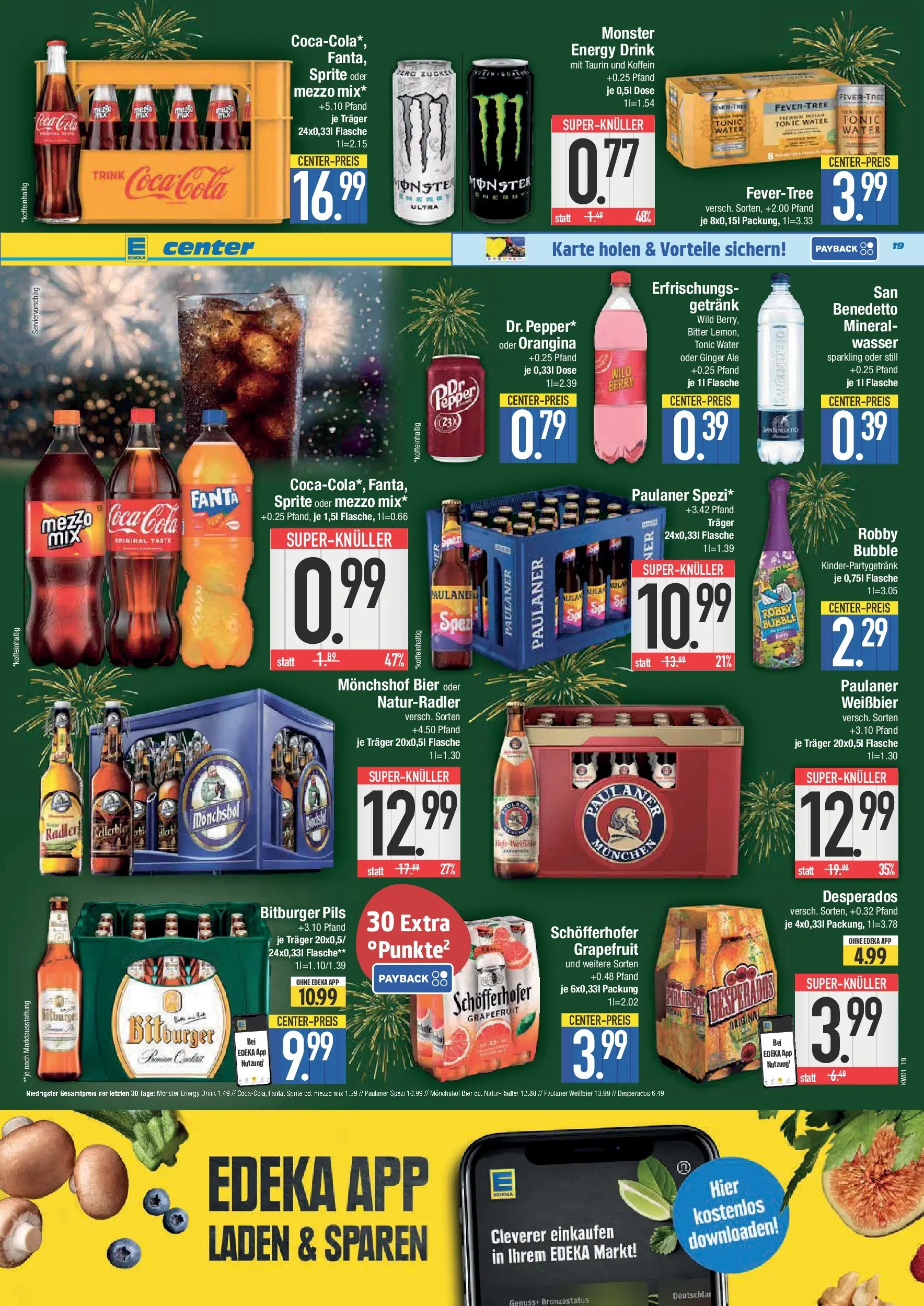 Edeka prospekt Neustadt	 (ab 28.12.2025) » Angebote Online | Seite: 19 | Produkte: Monchshof, Coca cola, Bier, Mineralwasser