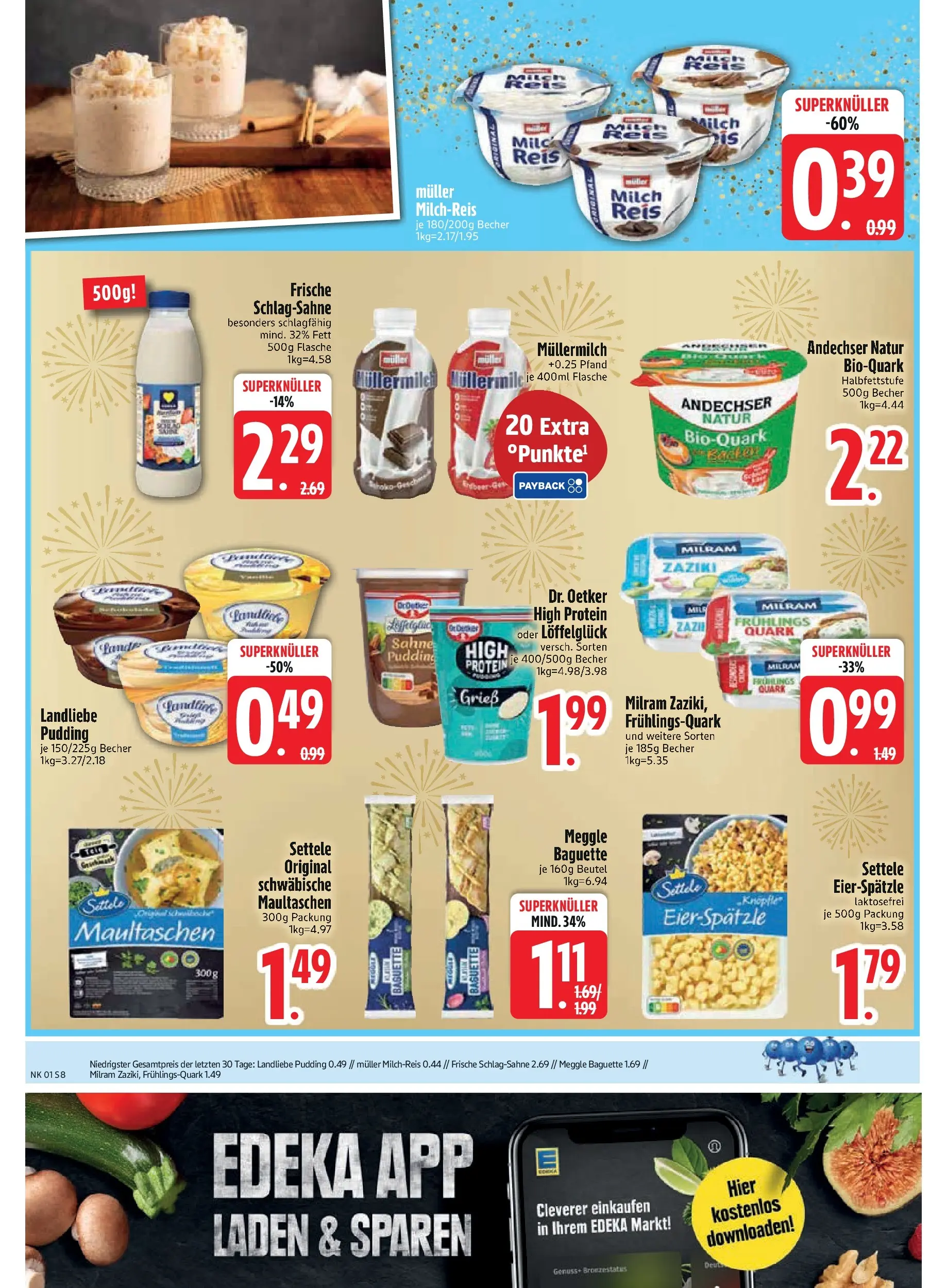 Edeka prospekt Regensburg	 (ab 28.12.2025) » Angebote Online | Seite: 10 | Produkte: Milch, Milram, Pasta, Maultaschen