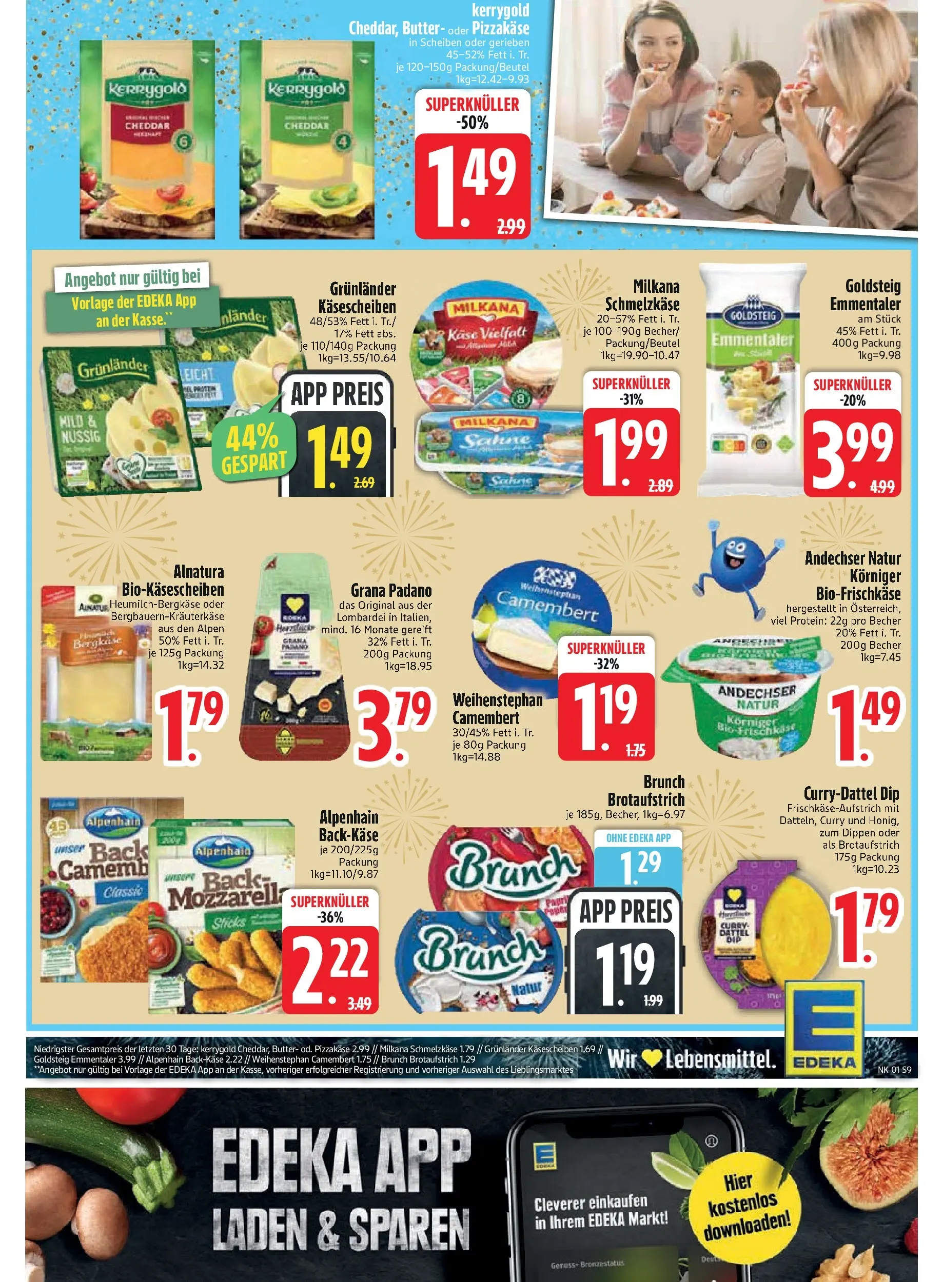 Edeka prospekt Regensburg	 (ab 28.12.2025) » Angebote Online | Seite: 11 | Produkte: Milkana, Mozzarella, Grunlander, Frischkase