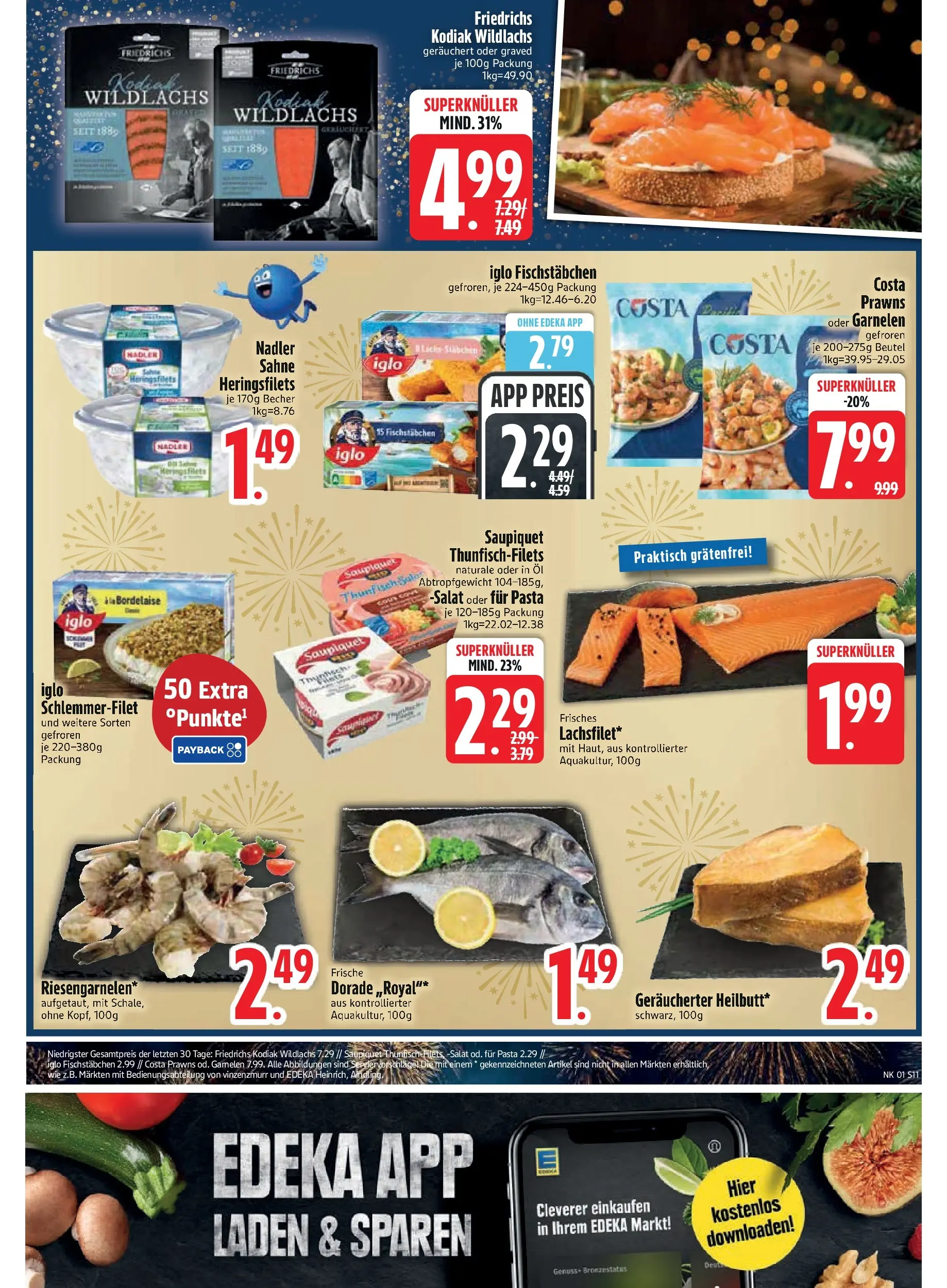 Edeka prospekt Regensburg	 (ab 28.12.2025) » Angebote Online | Seite: 13 | Produkte: Thunfisch, Garnelen, Sahne, Salat