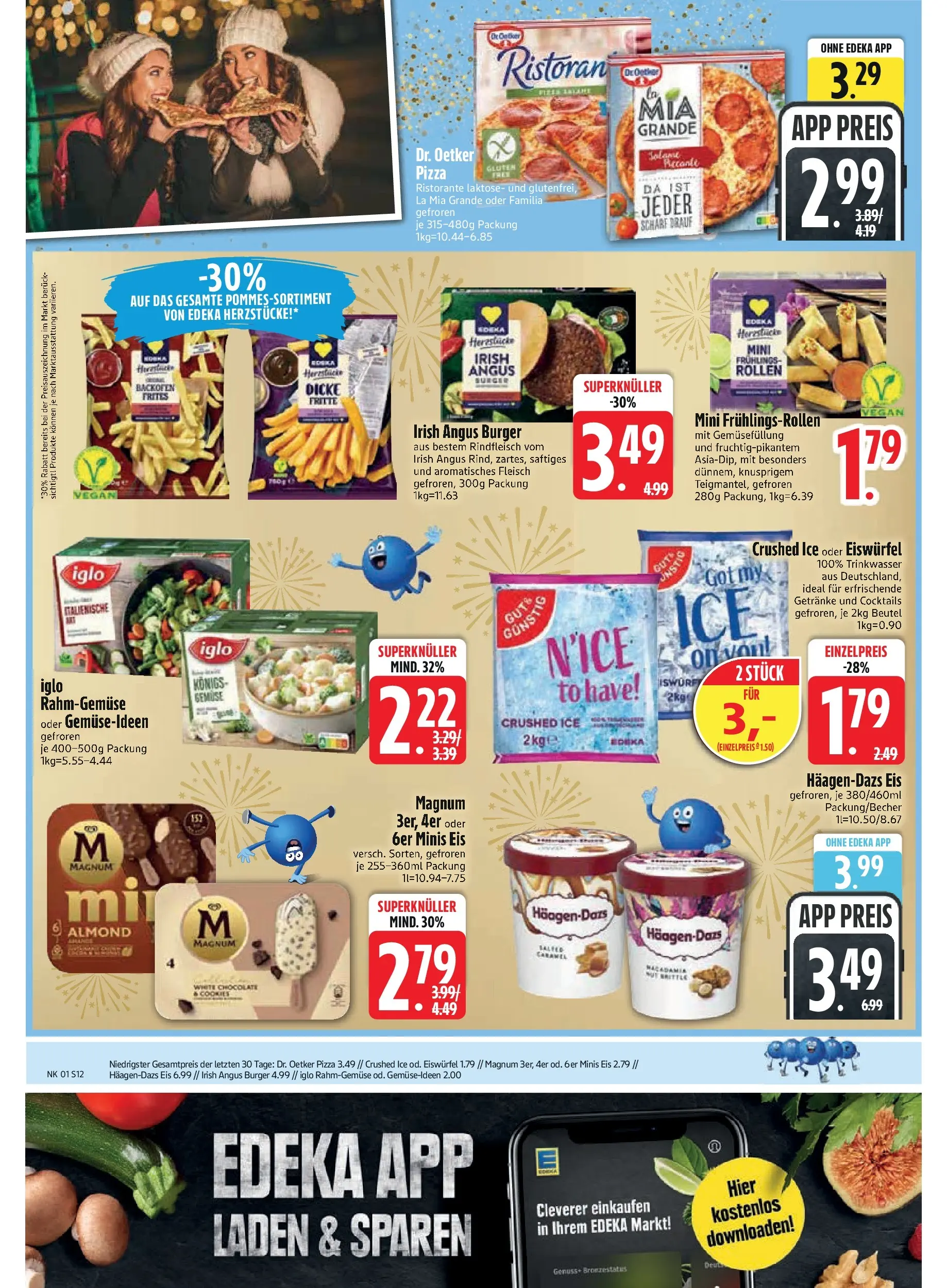 Edeka prospekt Regensburg	 (ab 28.12.2025) » Angebote Online | Seite: 14 | Produkte: Ristorante, Backofen, Rindfleisch, Eis