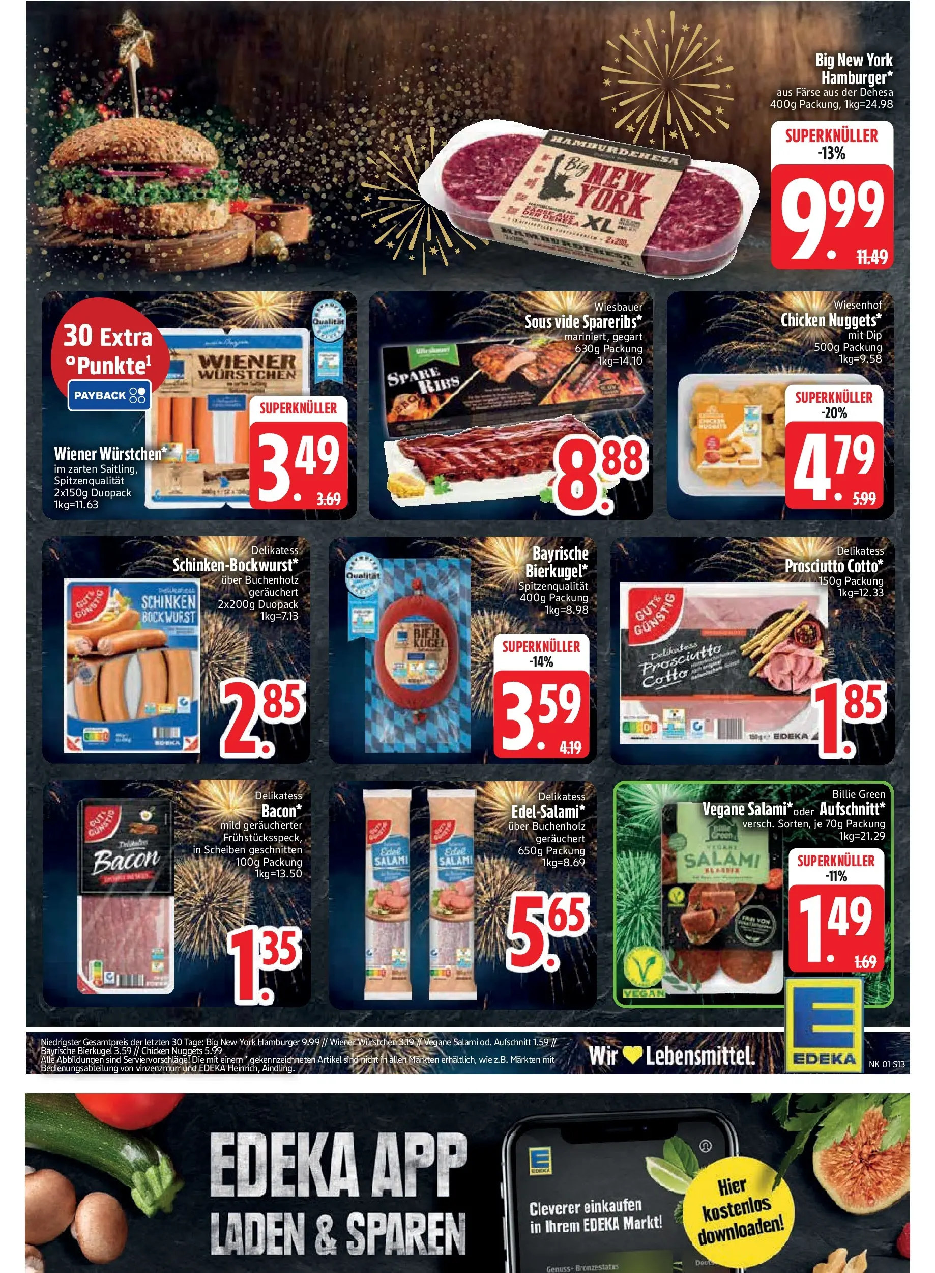 Edeka prospekt Regensburg	 (ab 28.12.2025) » Angebote Online | Seite: 15 | Produkte: Bockwurst, Wiener wurstchen, Salami, Schinken
