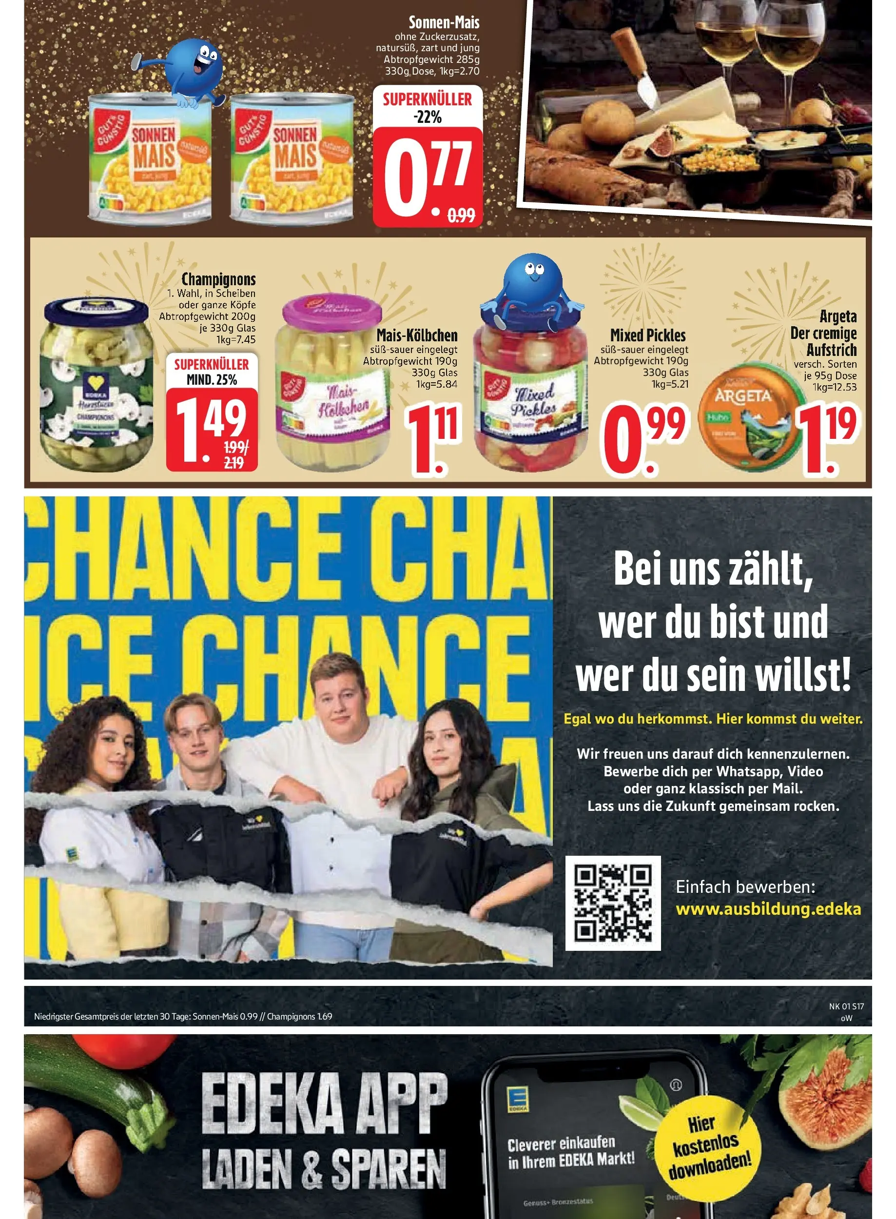 Edeka prospekt Inning/Ammersee	 (ab 28.12.2025) » Angebote Online | Seite: 19 | Produkte: Champignons, Video