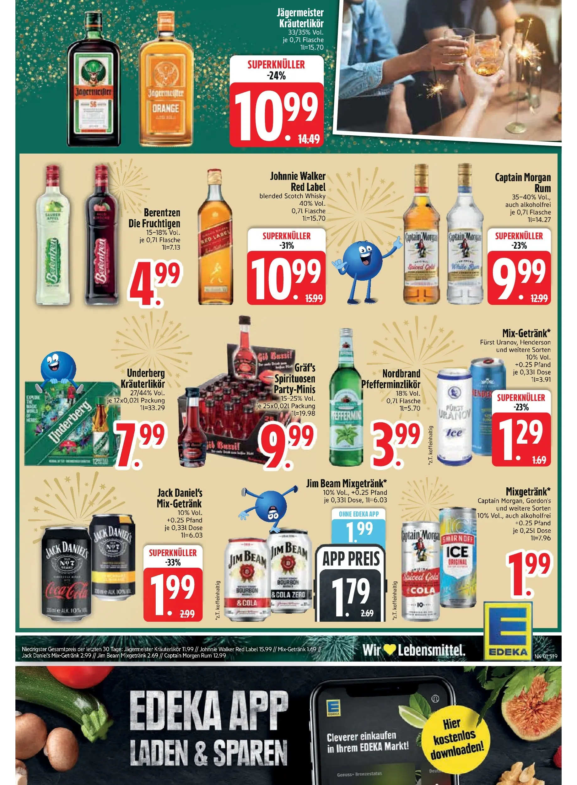 Edeka prospekt Regensburg	 (ab 28.12.2025) » Angebote Online | Seite: 21 | Produkte: Jim beam, Jack Daniel's, Johnnie walker, Underberg