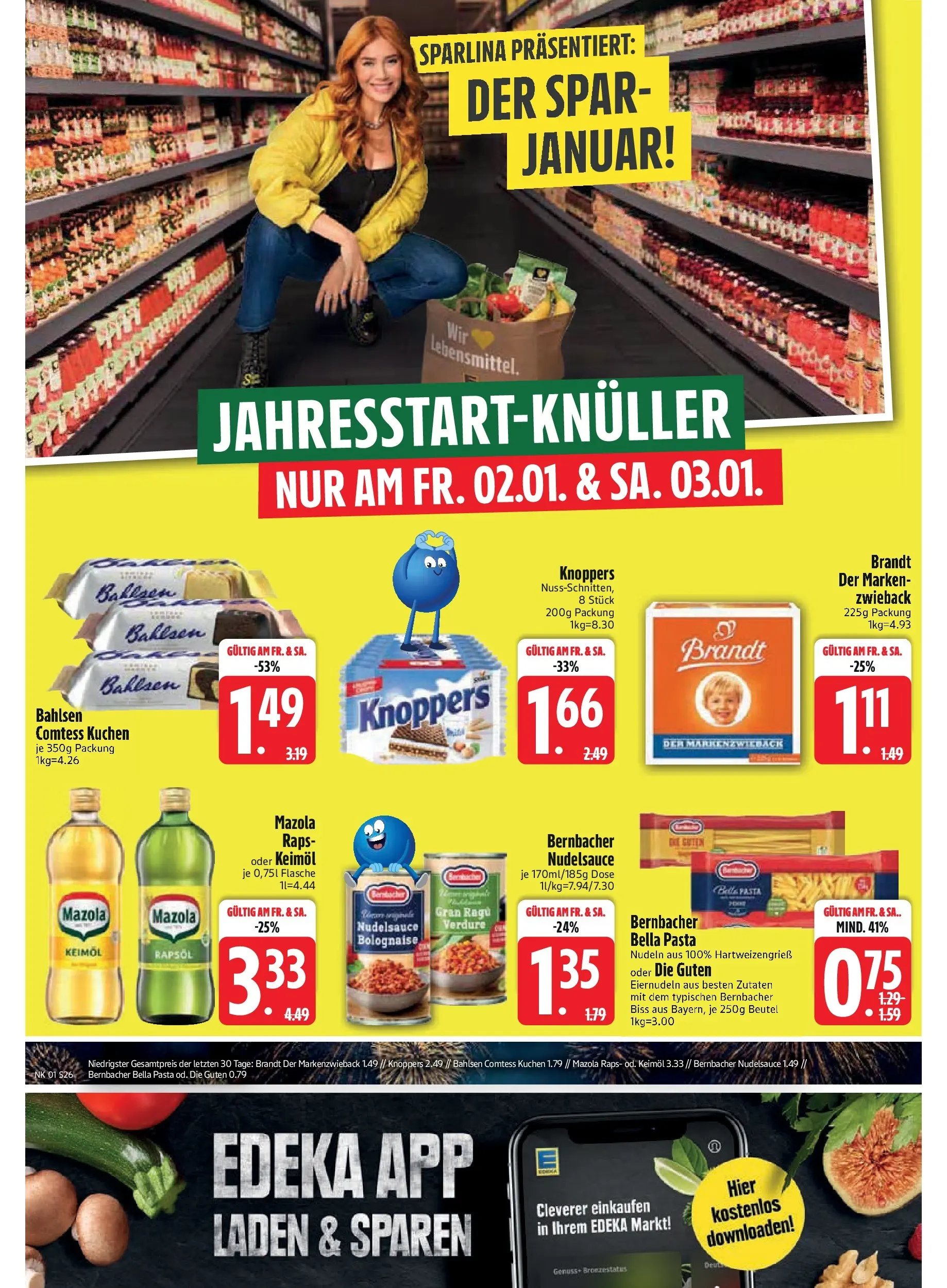 Edeka prospekt Regensburg	 (ab 28.12.2025) » Angebote Online | Seite: 28 | Produkte: Rapsöl, Knoppers, Pasta, Nudeln