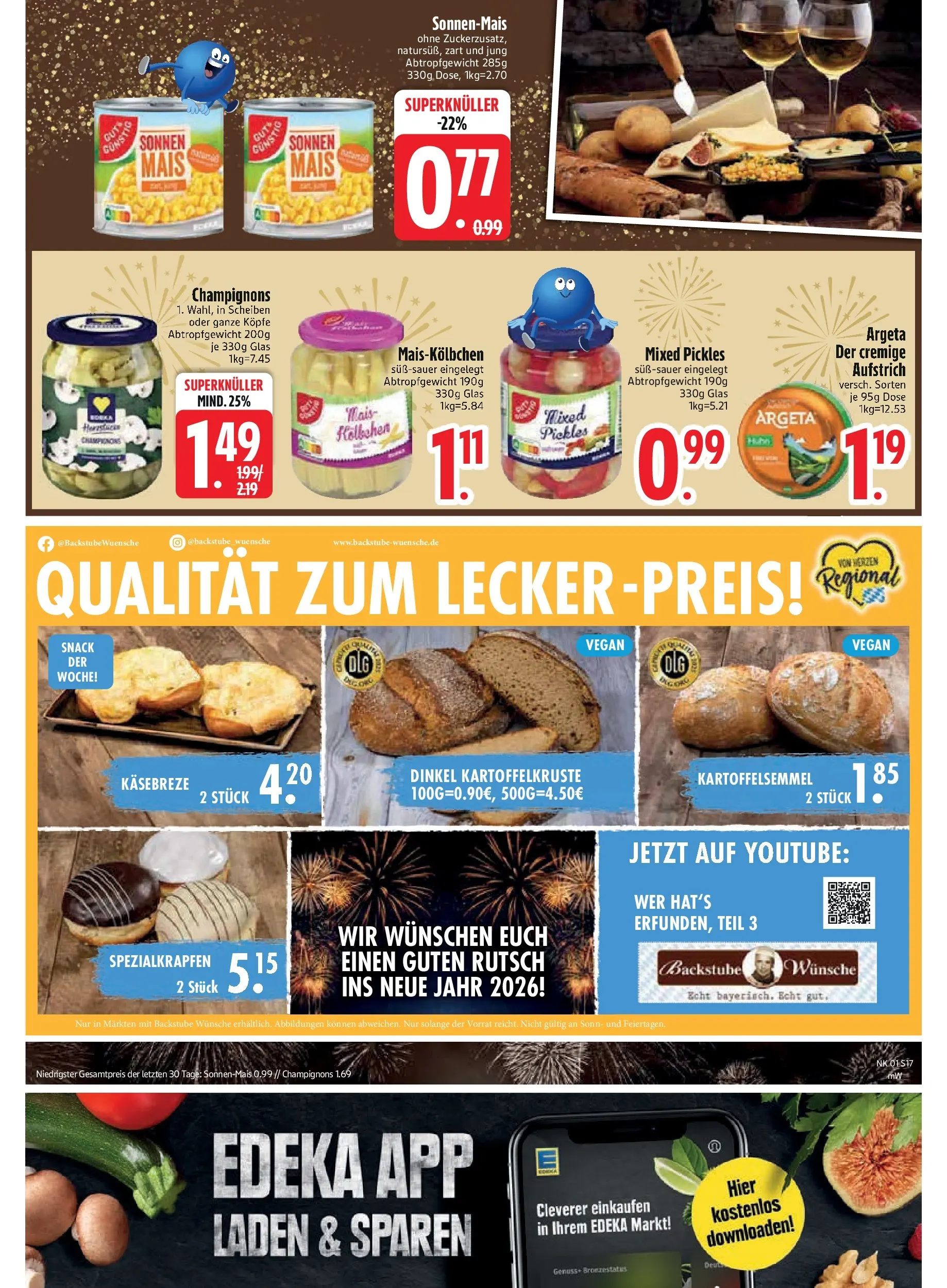 Edeka prospekt Regensburg	 (ab 28.12.2025) » Angebote Online | Seite: 19 | Produkte: Champignons