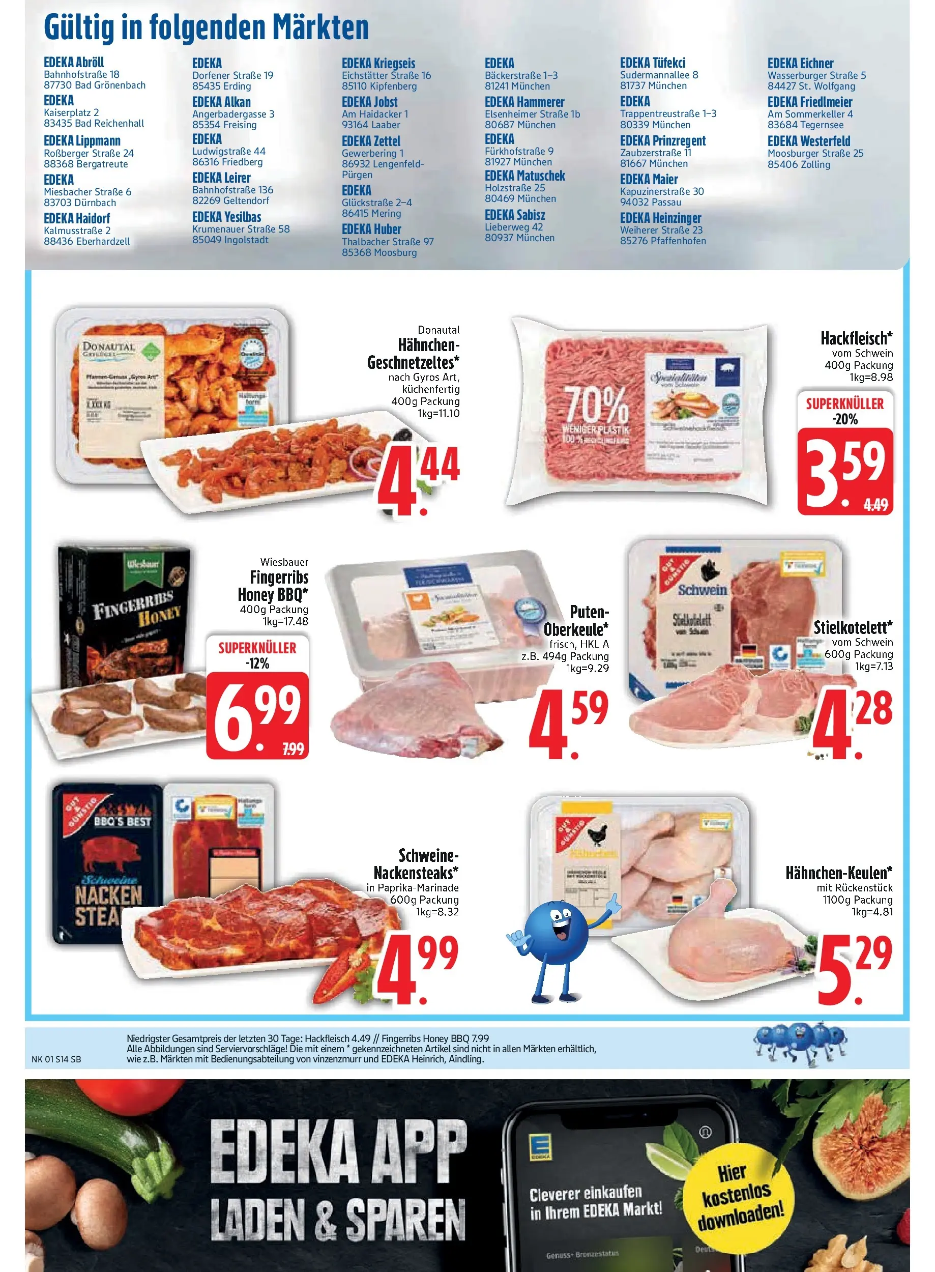 Edeka prospekt München	 (ab 28.12.2025) » Angebote Online | Seite: 16 | Produkte: Hahnchen, Bad, Gyros, Hackfleisch
