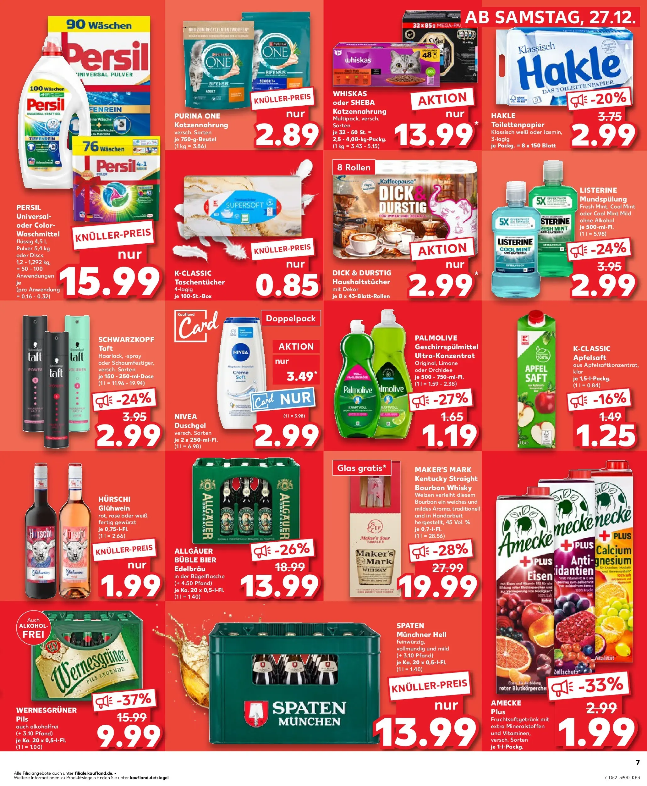Prospekt Kaufland ab 27.12.2025 » Angebote Online zum Blättern | Seite: 7 | Produkte: Purina one, Orchidee, Apple, Saft