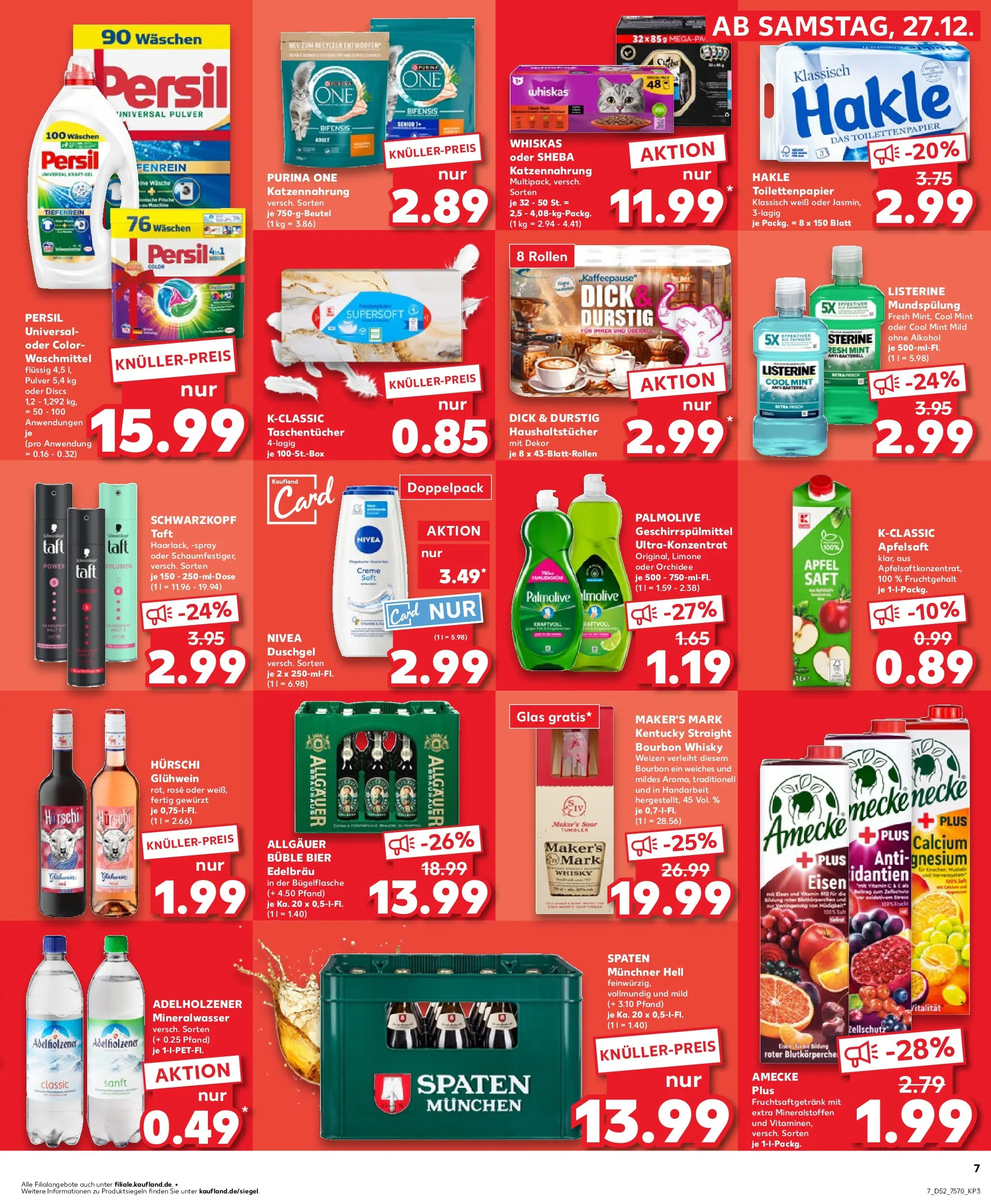 Prospekt Kaufland ab 27.12.2025 » Angebote Online zum Blättern | Seite: 7 | Produkte: Duschgel, Geschirrspülmittel, Shower Gel, Listerine