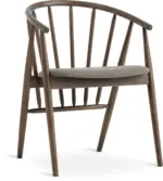 JYSK JYSK Кухненски стол LYKSBORG цвят тъмен дъб/тъмен пясък текстил