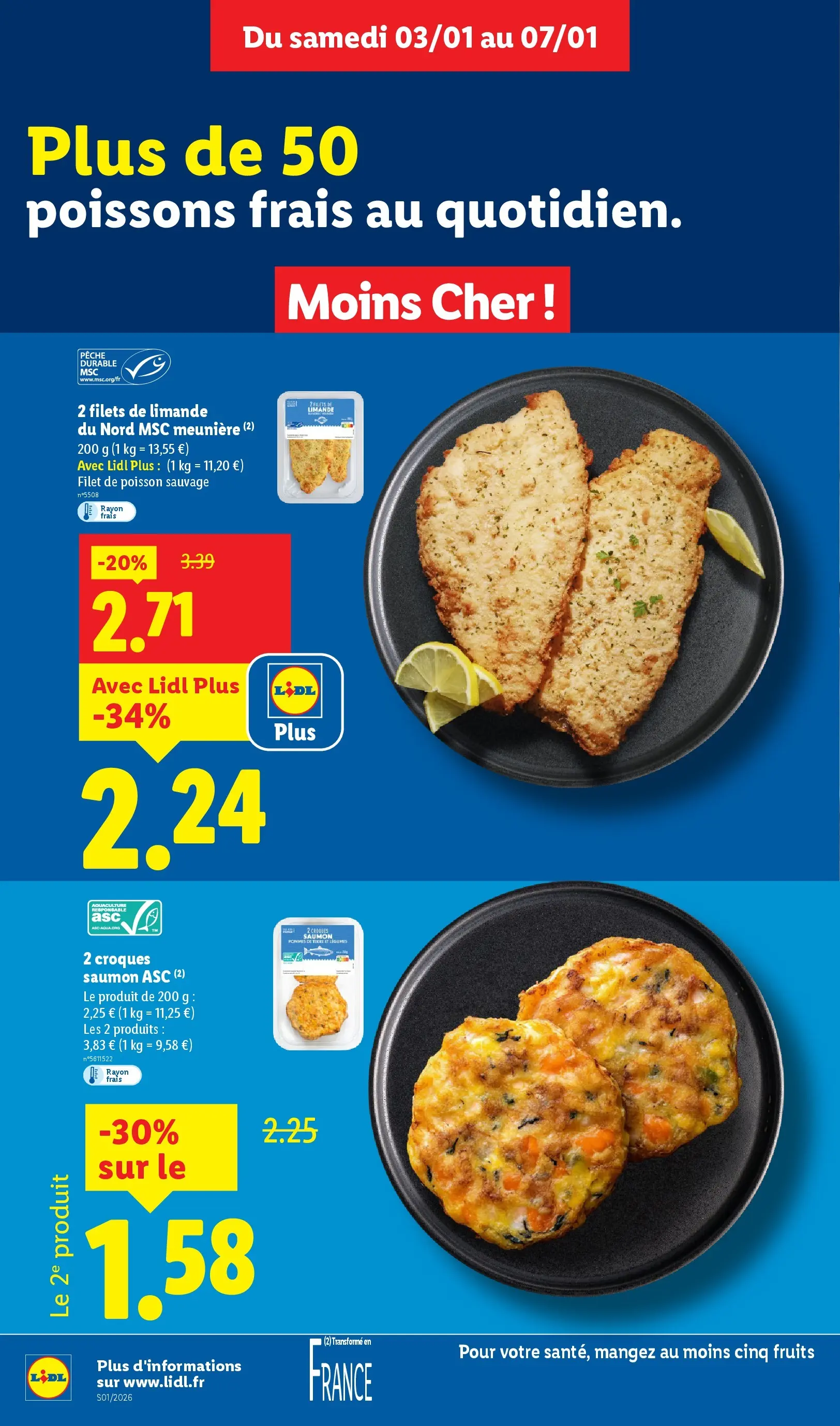Catalogue LIDL du 02/01/2026 | Promo prospectus en ligne | Page: 8 | Produits: Pêche, Pommes, Poisson, Saumon