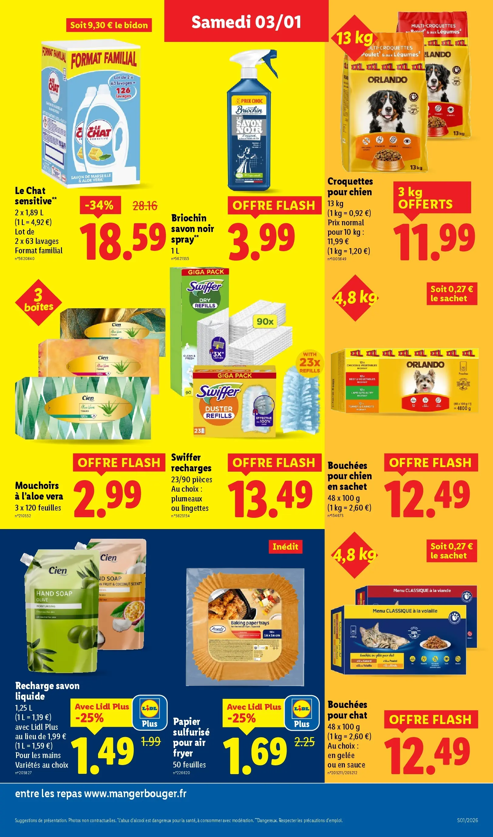 Catalogue LIDL du 02/01/2026 | Promo prospectus en ligne | Page: 23 | Produits: Savon de marseille, Savon, Mouchoirs, Thé