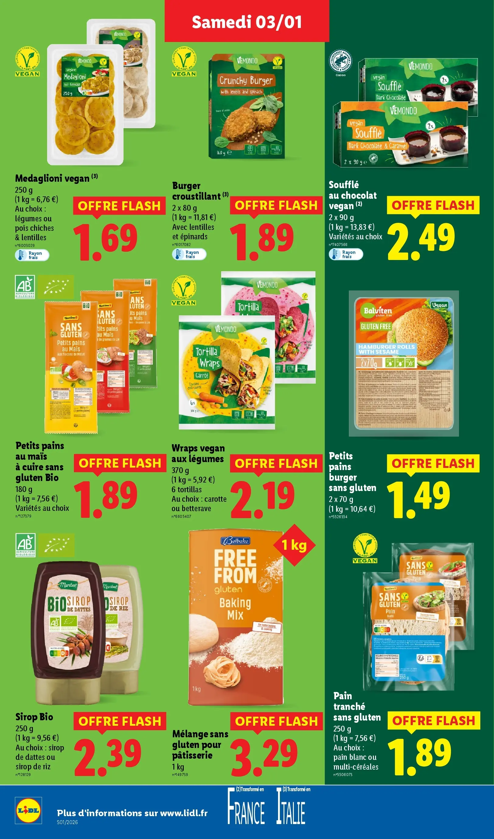 Catalogue LIDL du 02/01/2026 | Promo prospectus en ligne | Page: 26 | Produits: Flocons, Pois chiches, Riz, Carotte