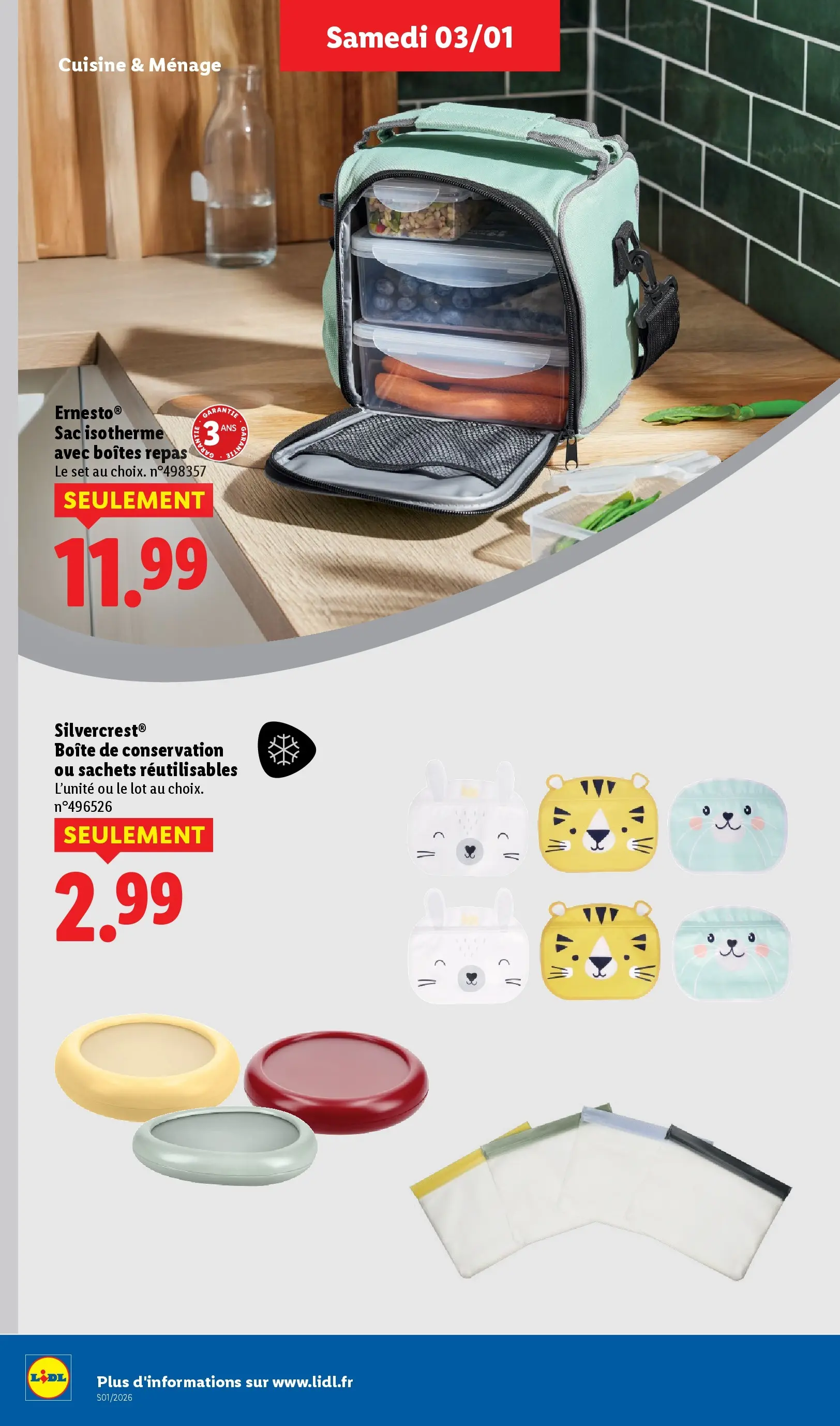 Catalogue LIDL du 02/01/2026 | Promo prospectus en ligne | Page: 42 | Produits: Sac isotherme, Sac