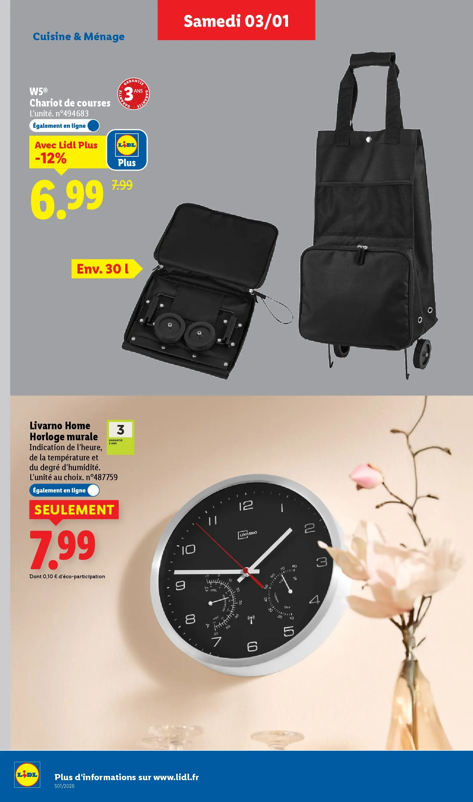 Catalogue LIDL du 02/01/2026 | Promo prospectus en ligne | Page: 44 | Produits: Chariot de courses