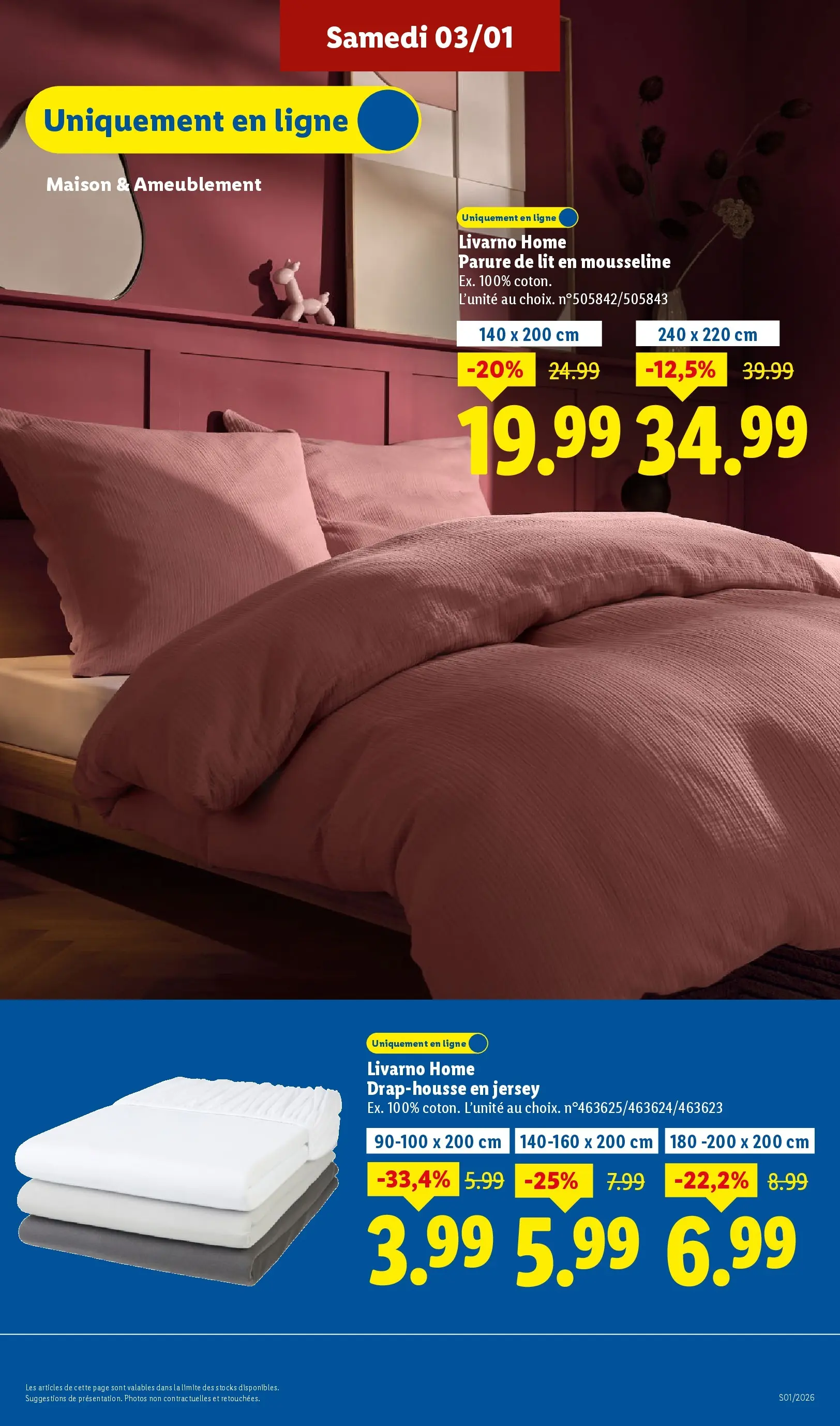 Catalogue LIDL du 02/01/2026 | Promo prospectus en ligne | Page: 49 | Produits: Parure de lit, Lit