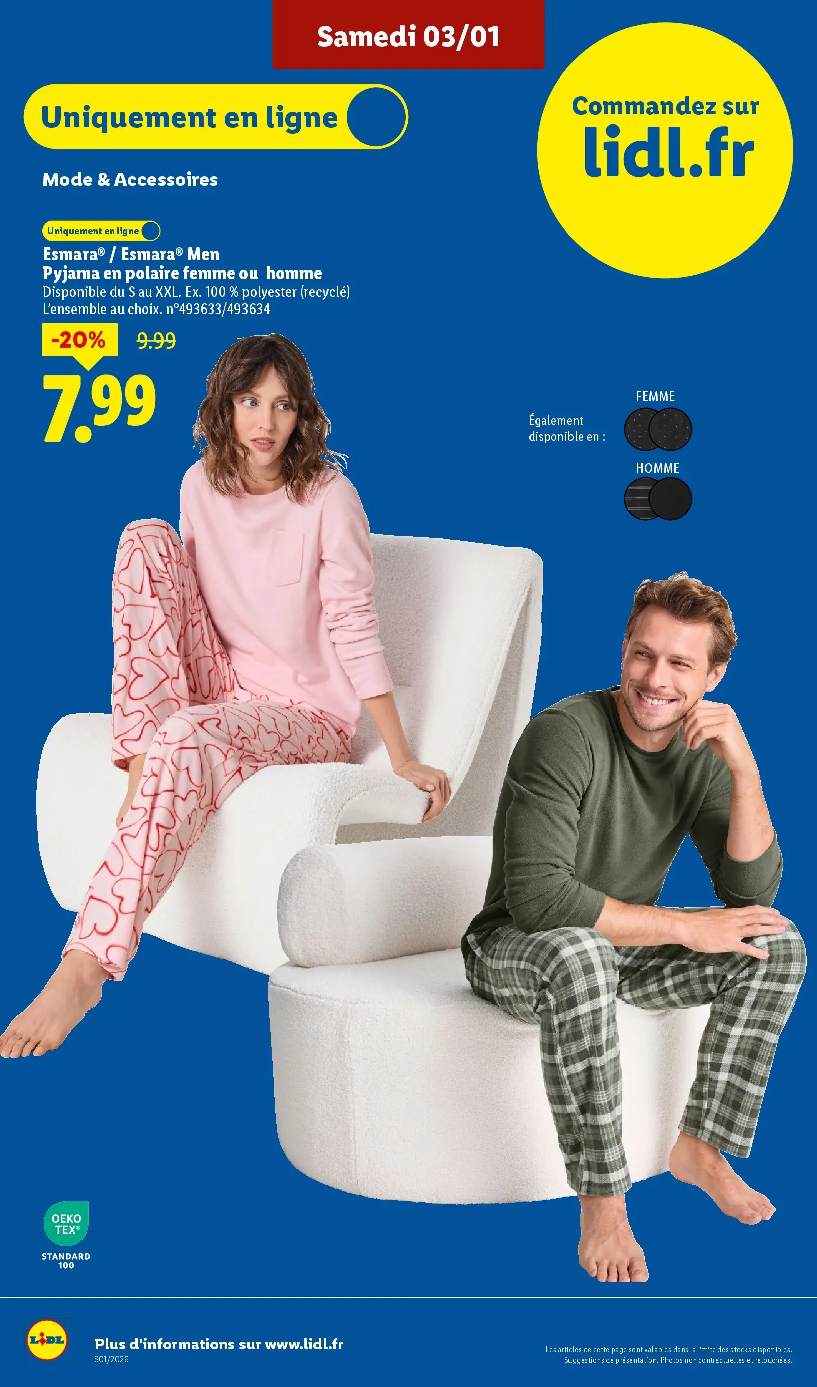 Catalogue LIDL du 02/01/2026 | Promo prospectus en ligne | Page: 50 | Produits: Pyjama