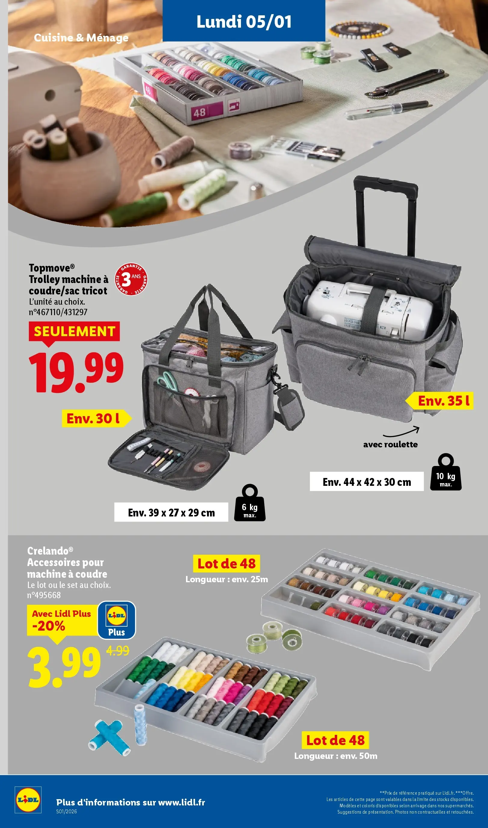 Catalogue LIDL du 02/01/2026 | Promo prospectus en ligne | Page: 54 | Produits: Machine à coudre