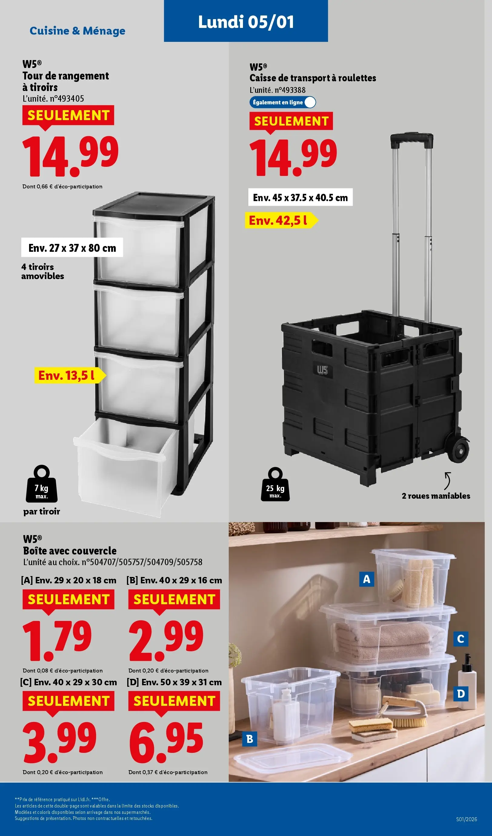 Catalogue LIDL du 02/01/2026 | Promo prospectus en ligne | Page: 57 | Produits: Tiroirs