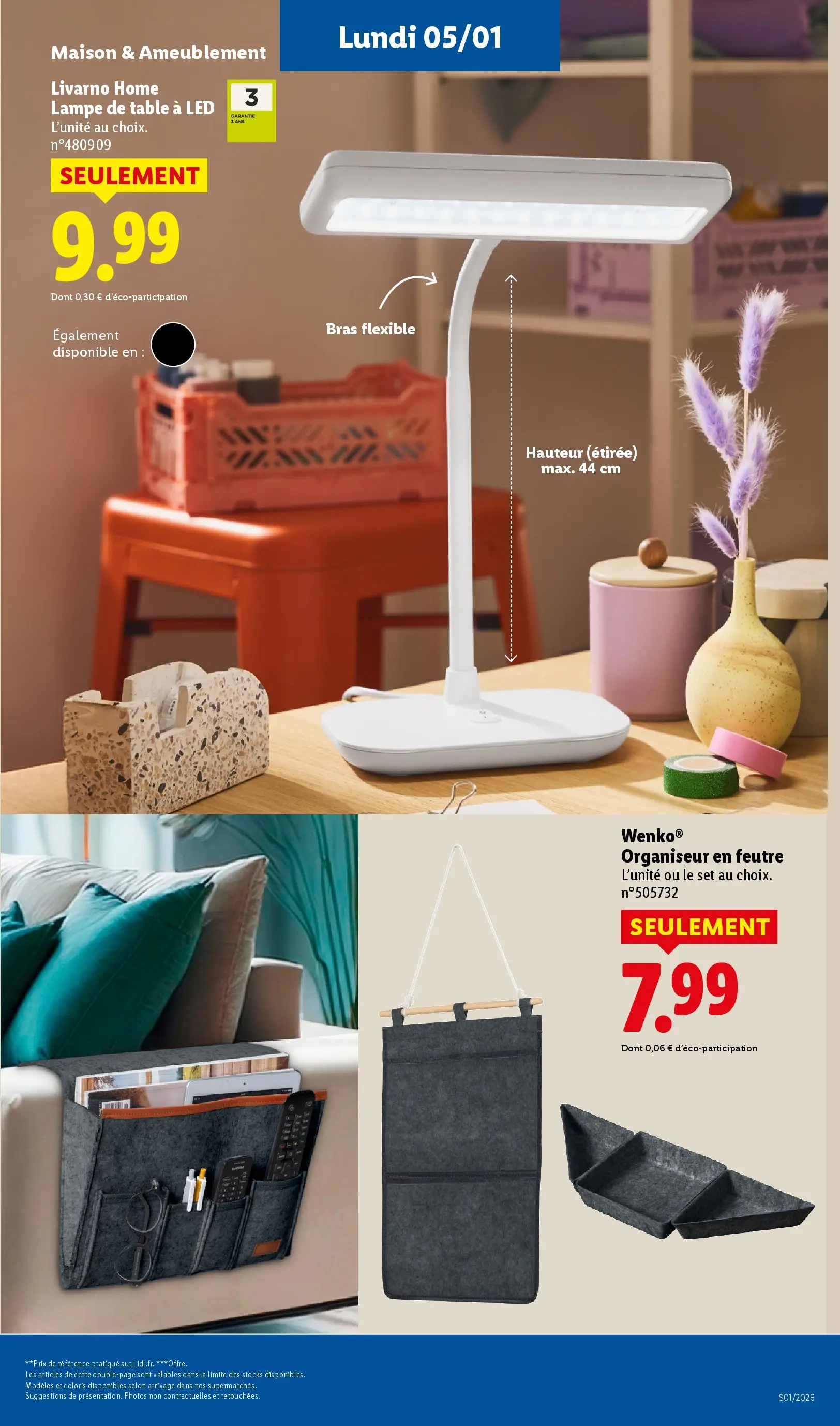 Catalogue LIDL du 02/01/2026 | Promo prospectus en ligne | Page: 65 | Produits: Table, Lampe