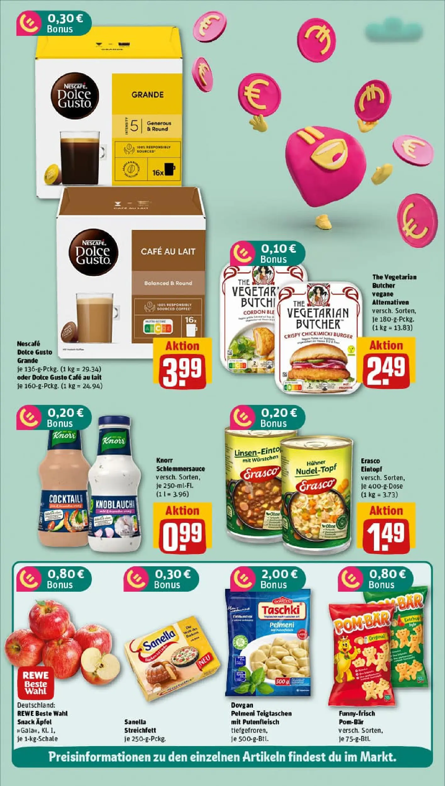 REWE Prospekt ab 28.12.2025 zum Blättern » Angebote | Seite: 3 | Produkte: Burger, Äpfel, POM-BÄR, Erasco