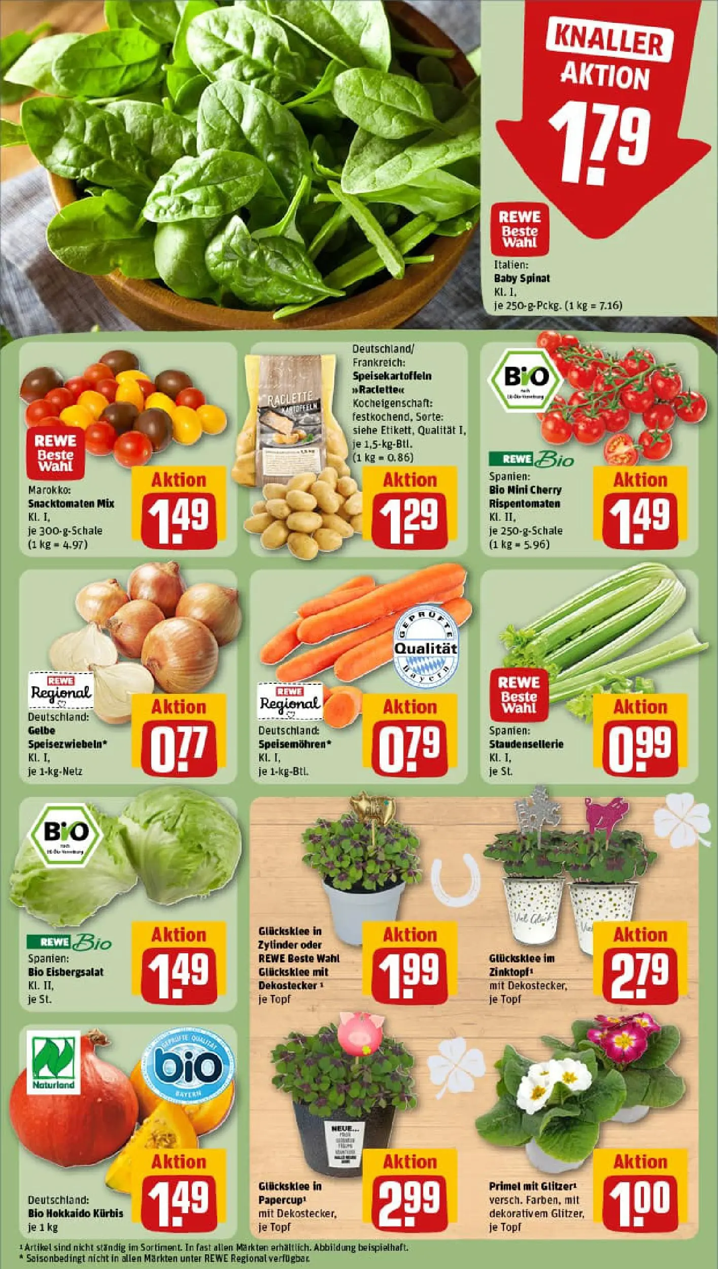 REWE Prospekt ab 28.12.2025 zum Blättern » Angebote | Seite: 7 | Produkte: Eisbergsalat, Kürbis