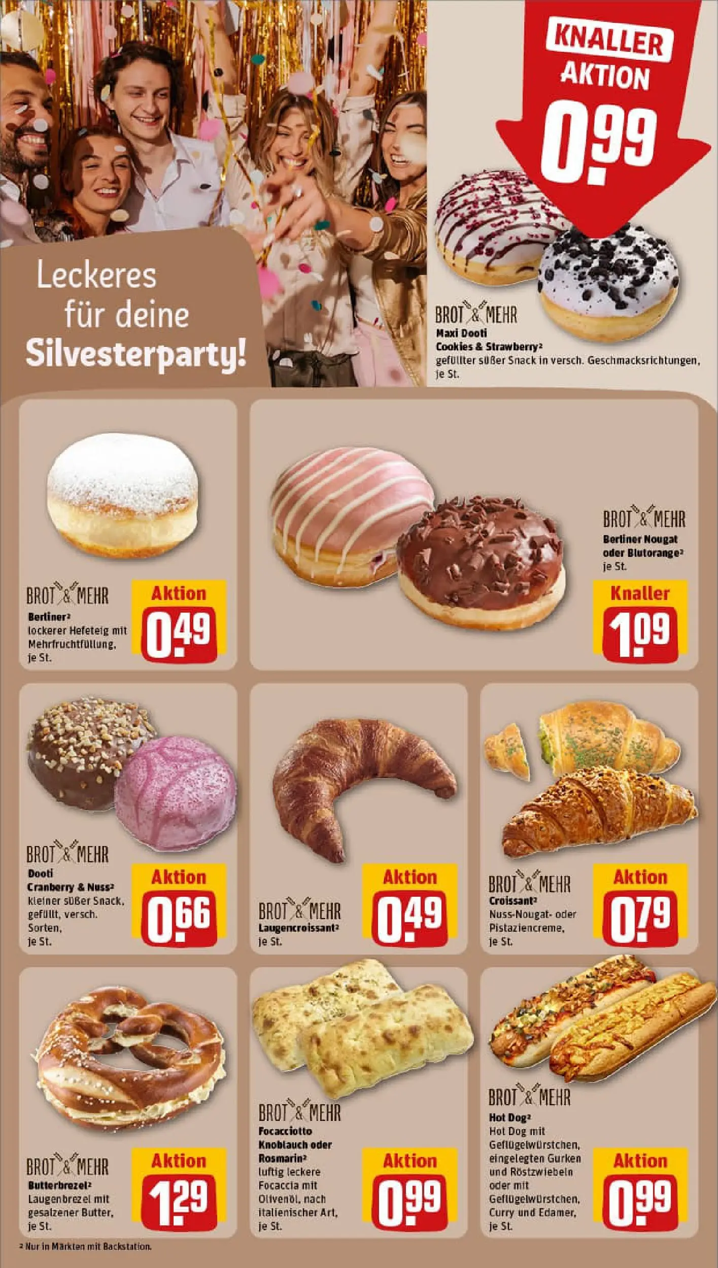 REWE Prospekt ab 28.12.2025 zum Blättern » Angebote | Seite: 15 | Produkte: Berliner, Croissant, Brot, Gurken