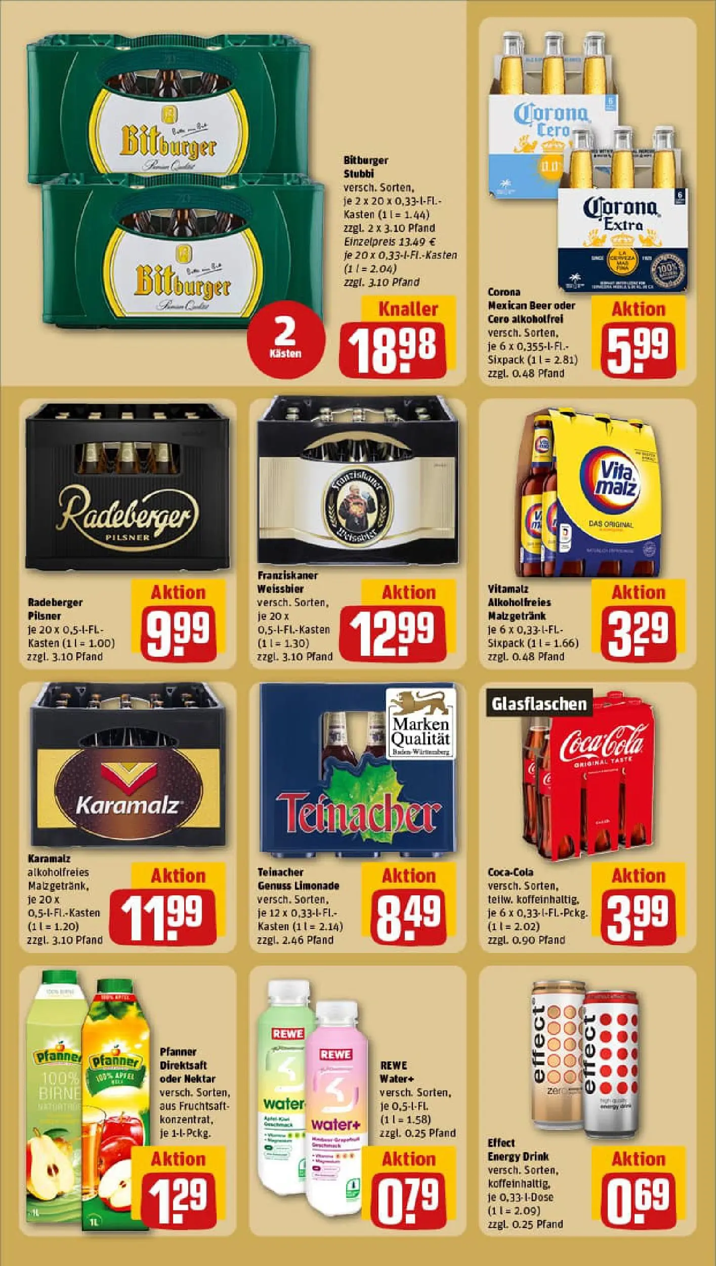 REWE Prospekt ab 28.12.2025 zum Blättern » Angebote | Seite: 18 | Produkte: Franziskaner, Energy, Birne, Fruchtsaft