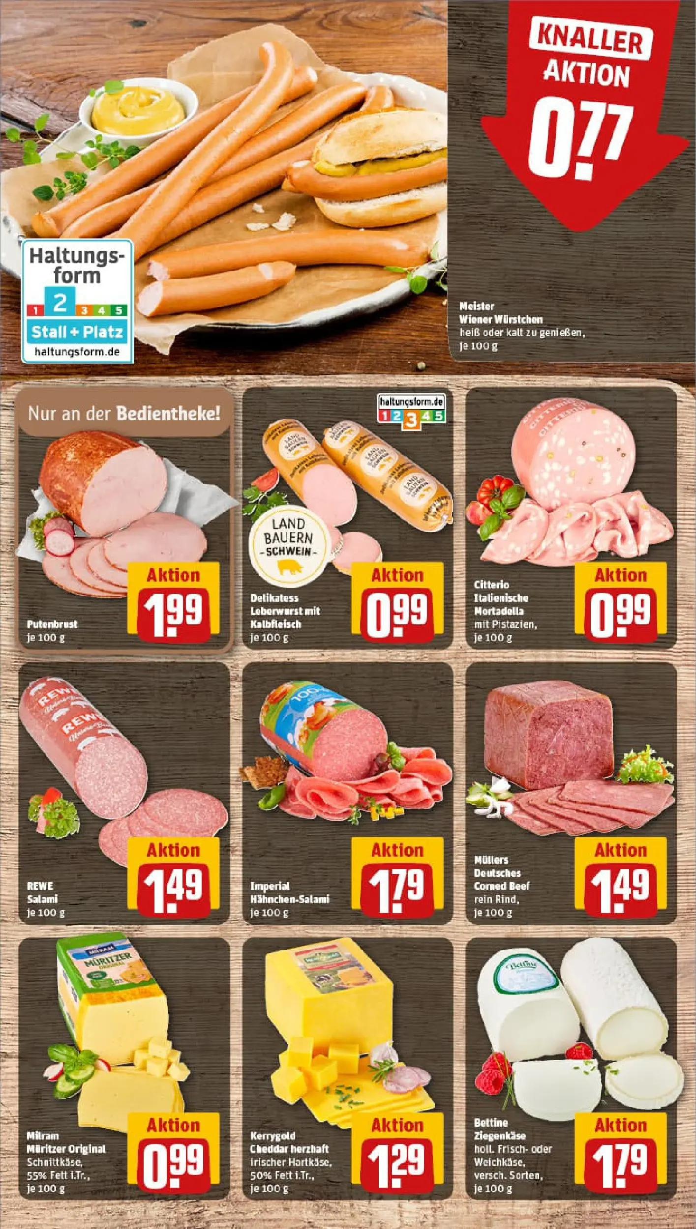 REWE Prospekt ab 29.12.2025 zum Blättern » Angebote | Seite: 9 | Produkte: Wiener wurstchen, Ziegenkäse, Milram, Salami