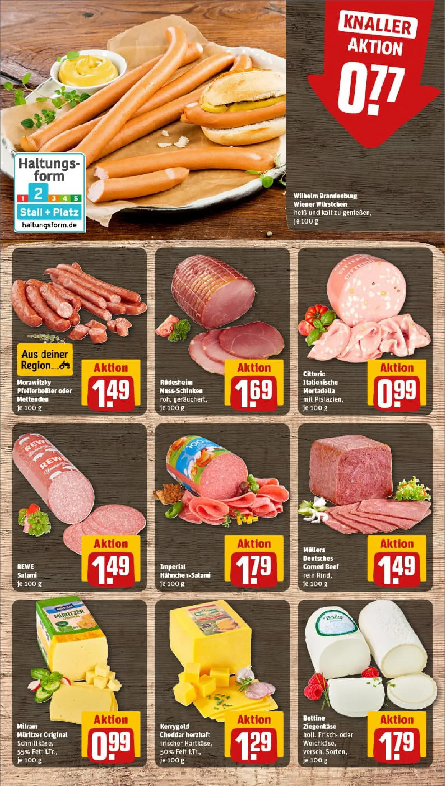REWE Prospekt ab 29.12.2025 zum Blättern » Angebote | Seite: 9 | Produkte: Wiener wurstchen, Ziegenkäse, Salami, Morawitzky