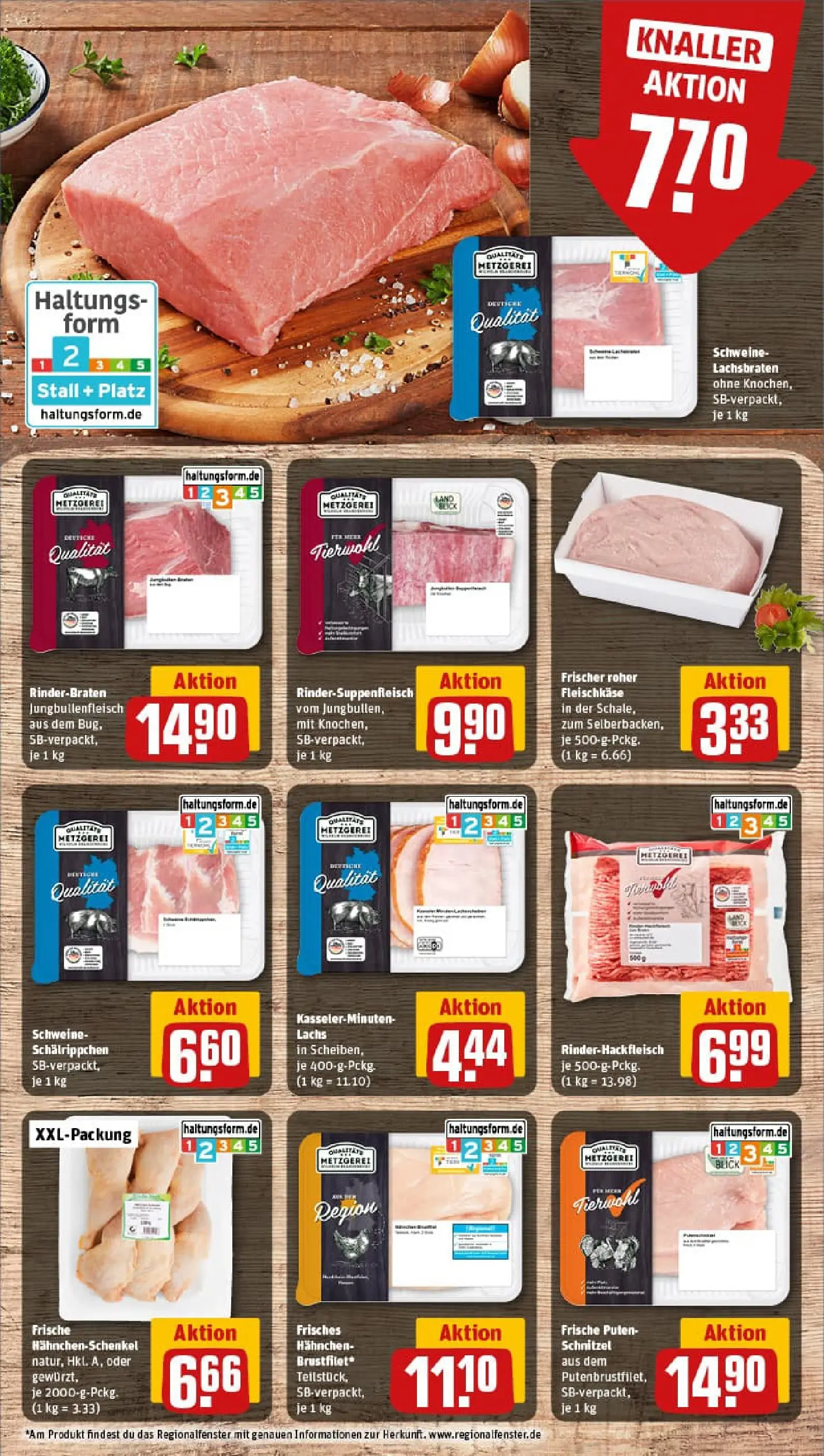 REWE Prospekt ab 28.12.2025 zum Blättern » Angebote | Seite: 8 | Produkte: Rinderbraten, Hahnchen, Schnitzel, Lachs
