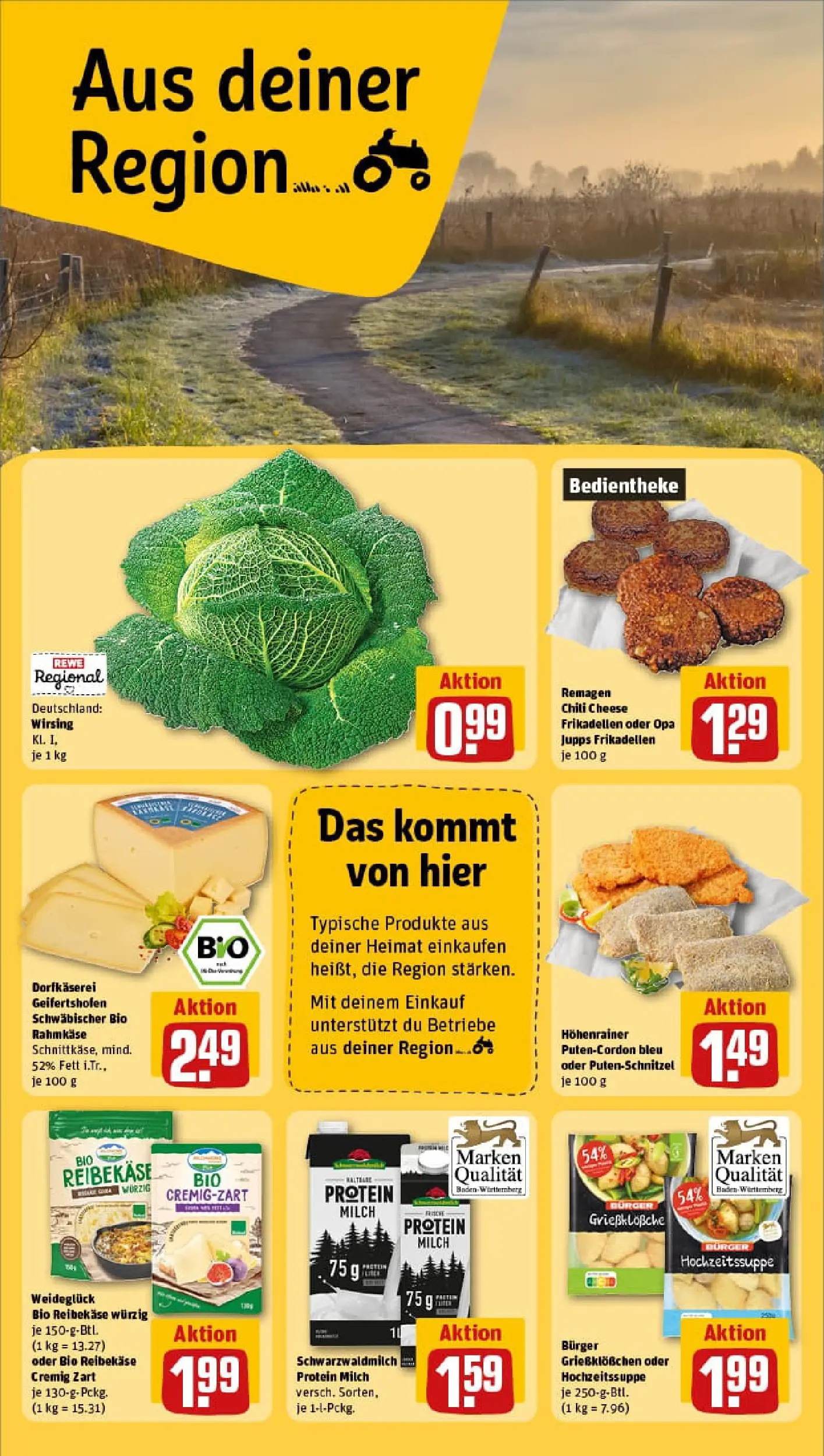 REWE Prospekt ab 29.12.2025 zum Blättern » Angebote | Seite: 22 | Produkte: Burger, Putenschnitzel, Chili, Reibekase