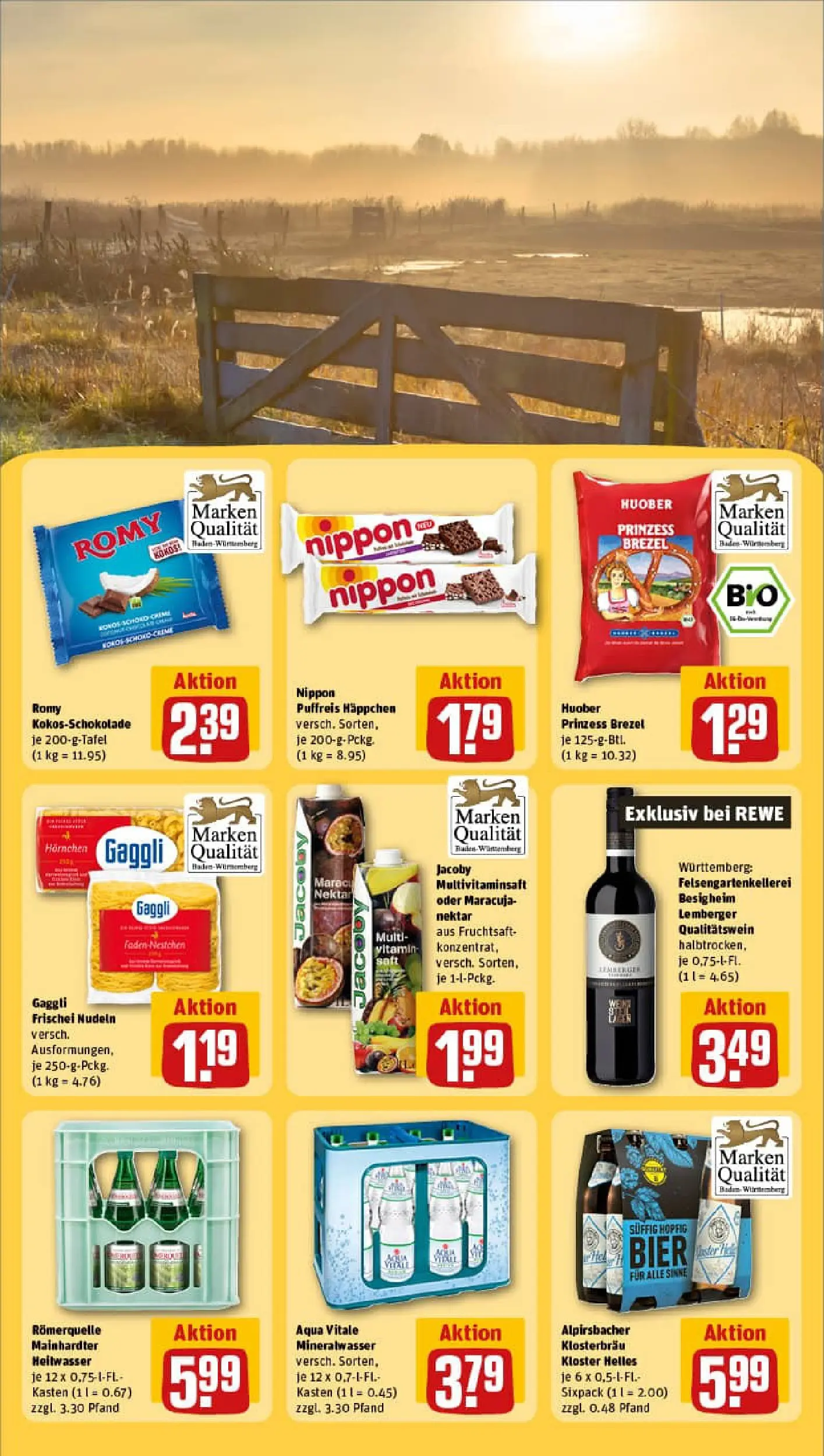 REWE Prospekt ab 29.12.2025 zum Blättern » Angebote | Seite: 23 | Produkte: Mineralwasser, Pasta, Nudeln, Fruchtsaft