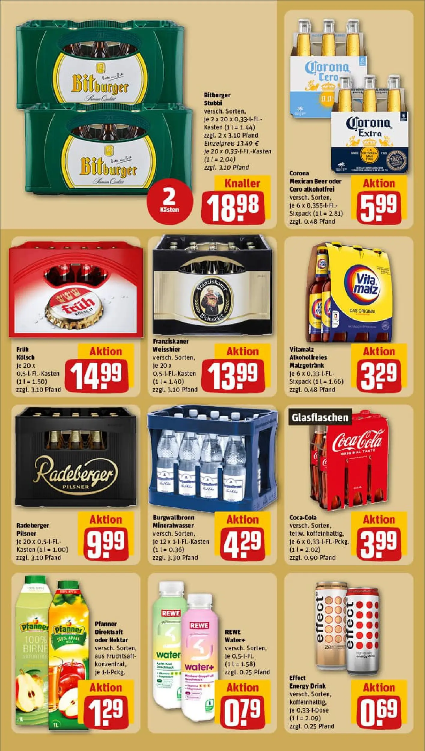 REWE Prospekt ab 29.12.2025 zum Blättern » Angebote | Seite: 18 | Produkte: Bitburger, Franziskaner, Weißbier, Fruchtsaft