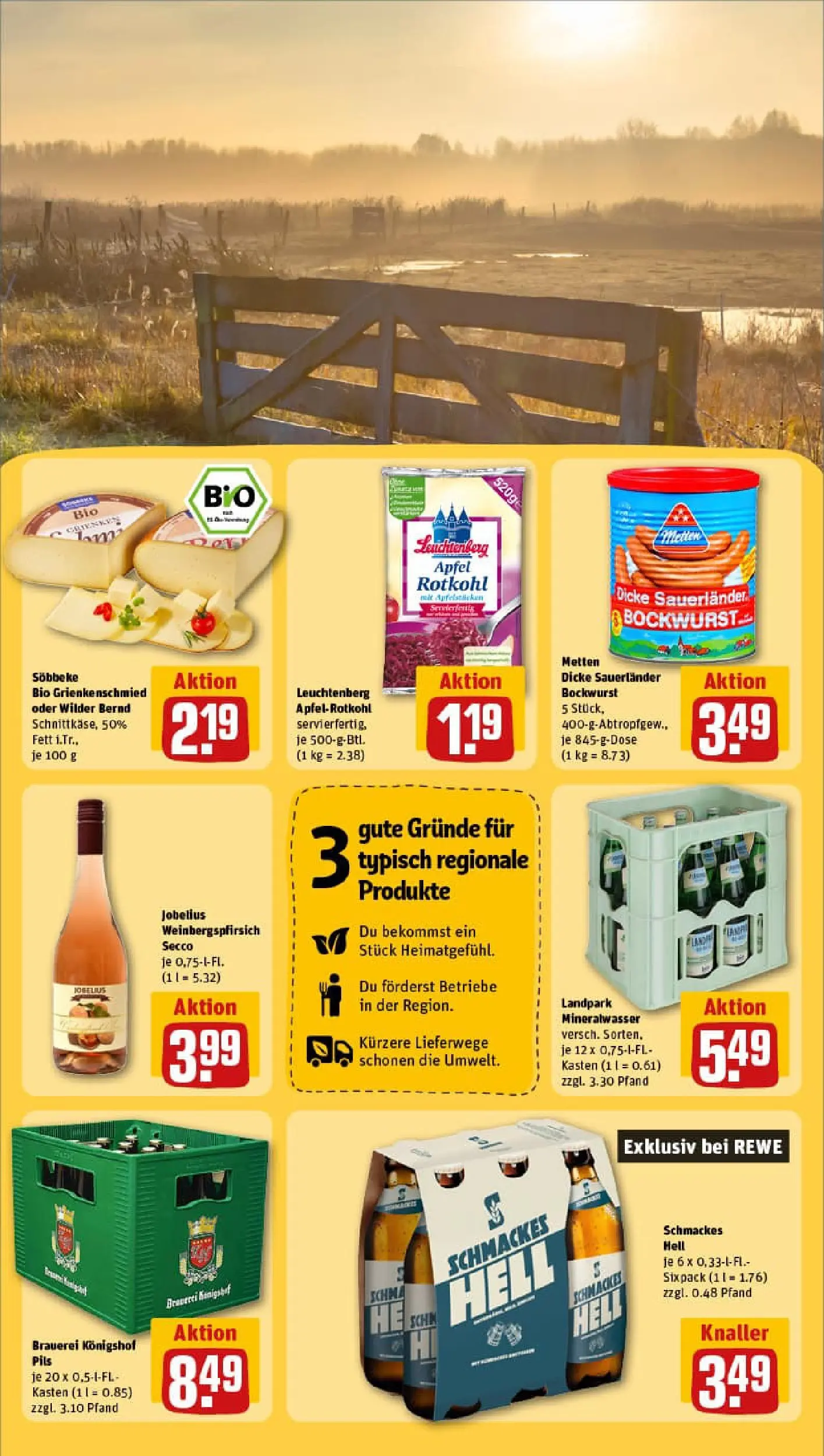 REWE Prospekt ab 29.12.2025 zum Blättern » Angebote | Seite: 23 | Produkte: Bockwurst, Dicke sauerlander bockwurst, Rotkohl, Mineralwasser