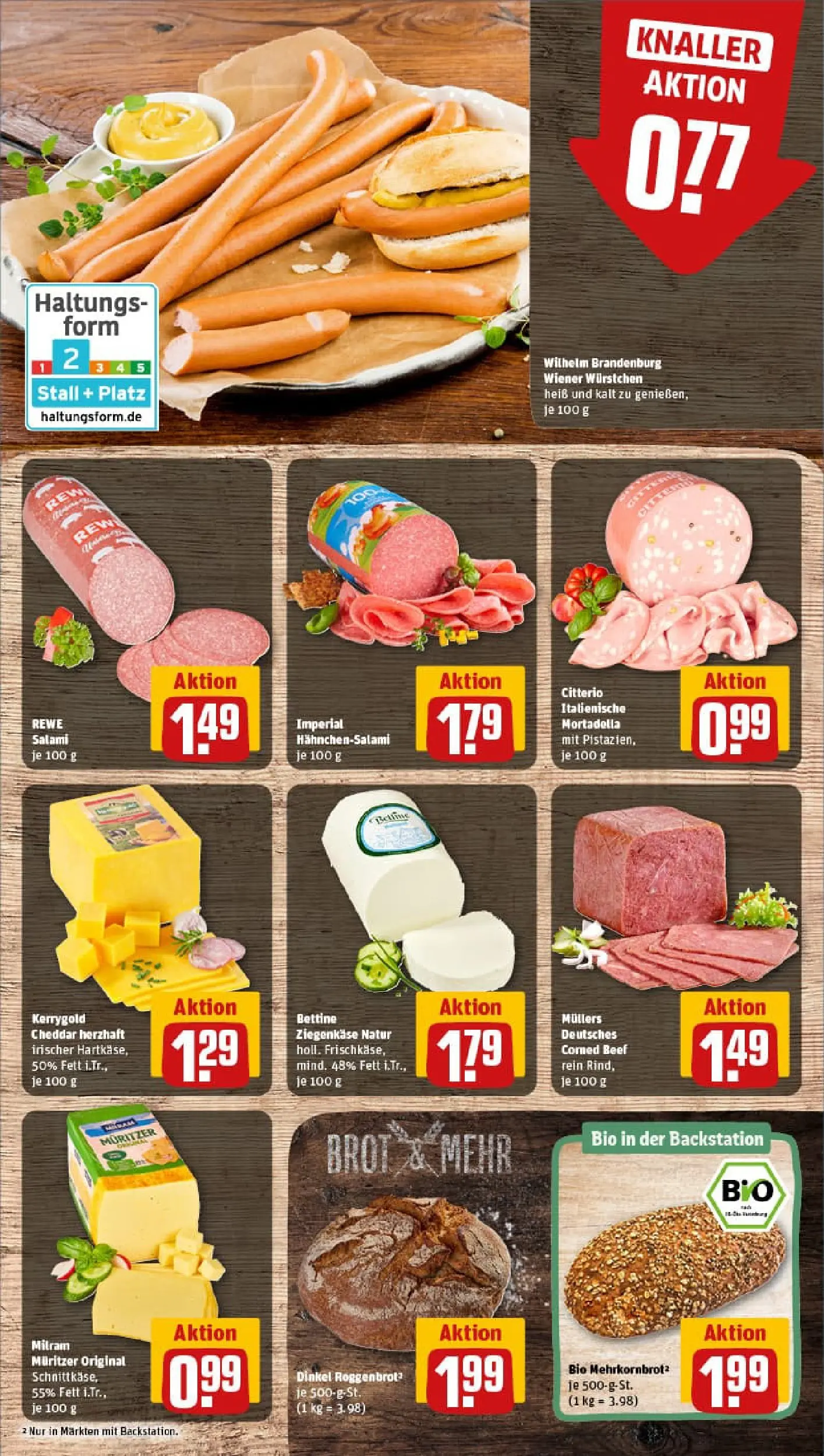 REWE Prospekt ab 29.12.2025 zum Blättern » Angebote | Seite: 9 | Produkte: Wiener wurstchen, Ziegenkäse, Brot, Salami
