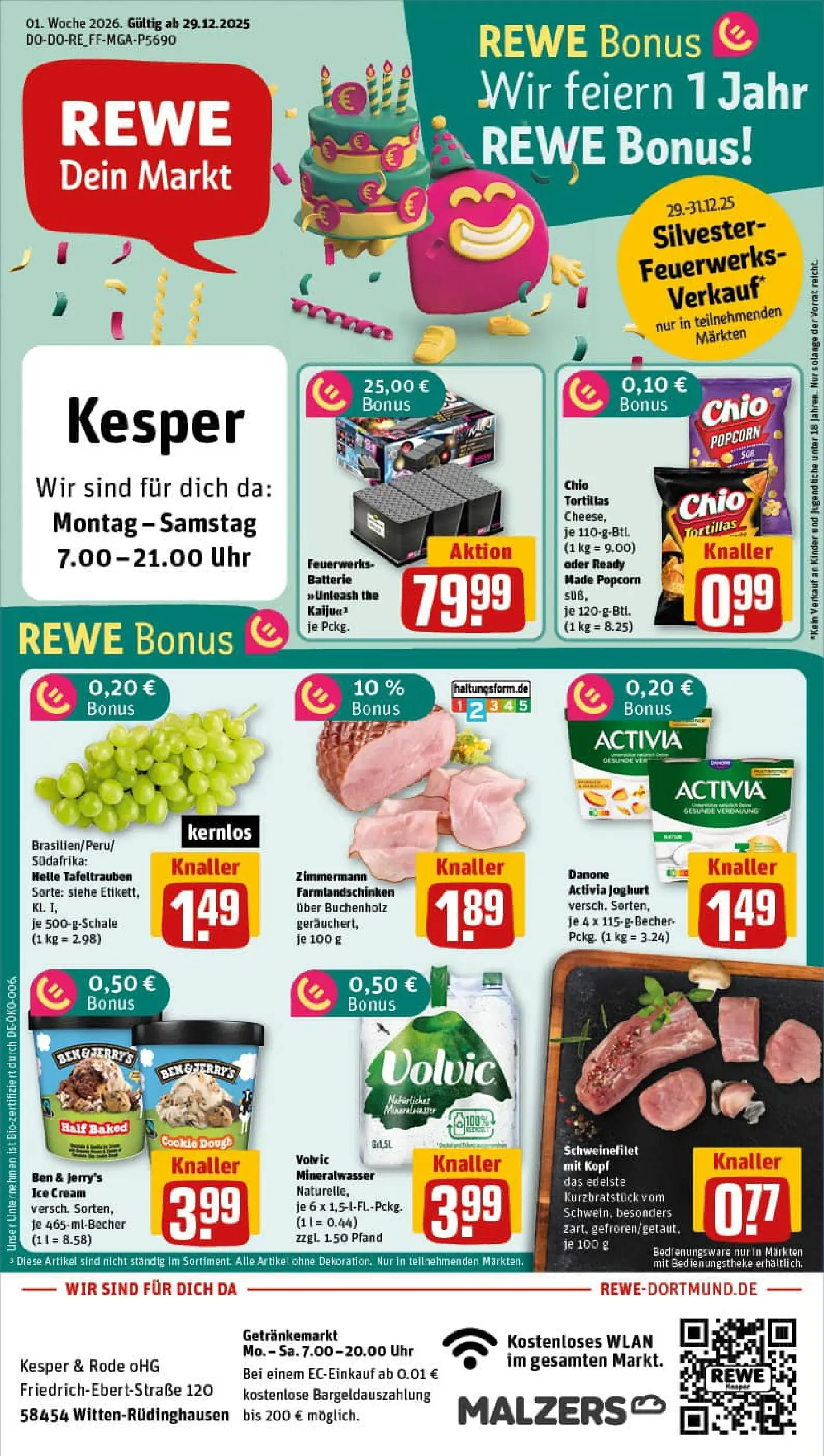 REWE Prospekt ab 28.12.2025 zum Blättern » Angebote | Seite: 1