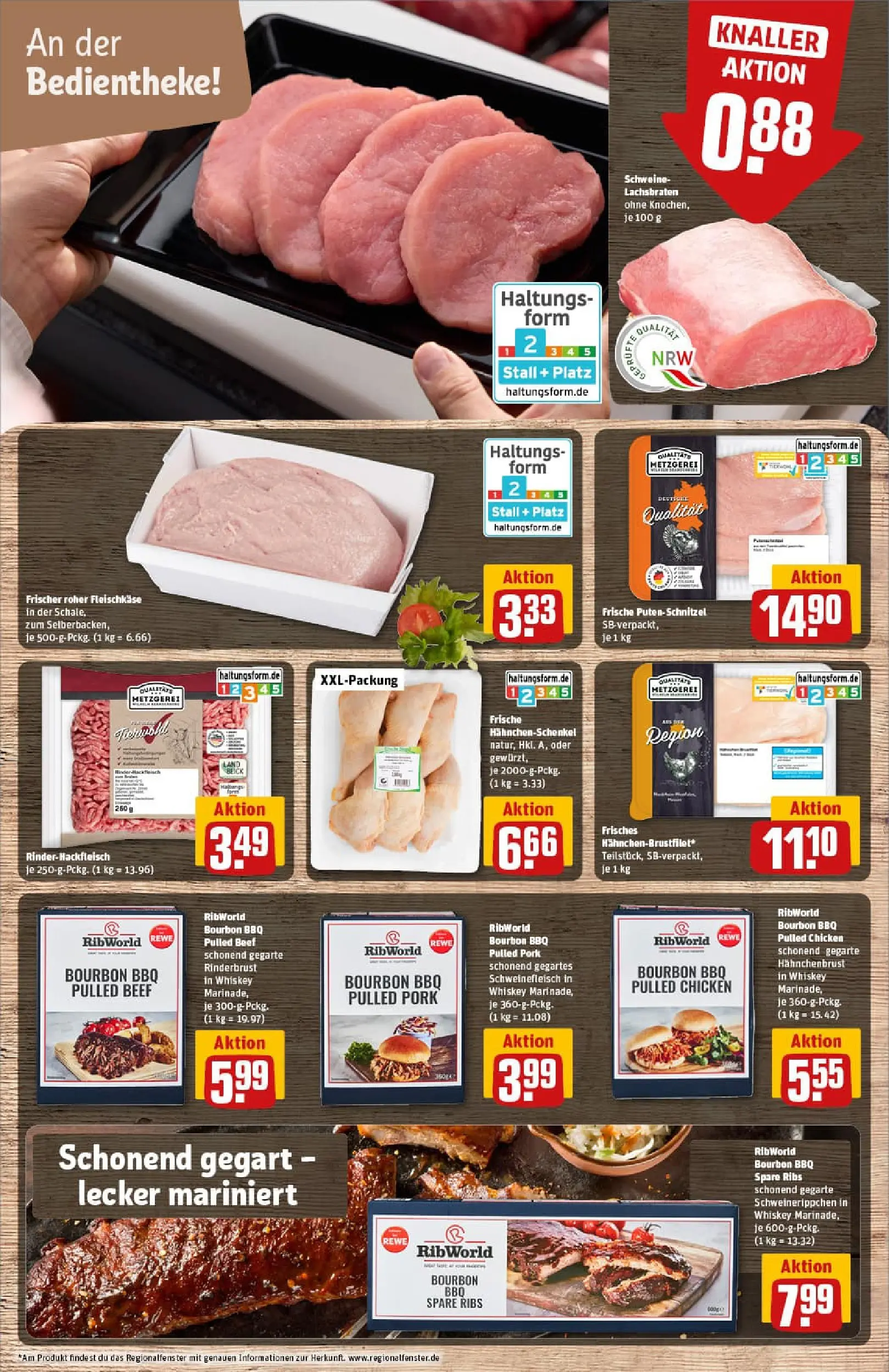 REWE Prospekt ab 29.12.2025 zum Blättern » Angebote | Seite: 8 | Produkte: Spare ribs, Schweinefleisch, Bourbon, Hahnchenbrust