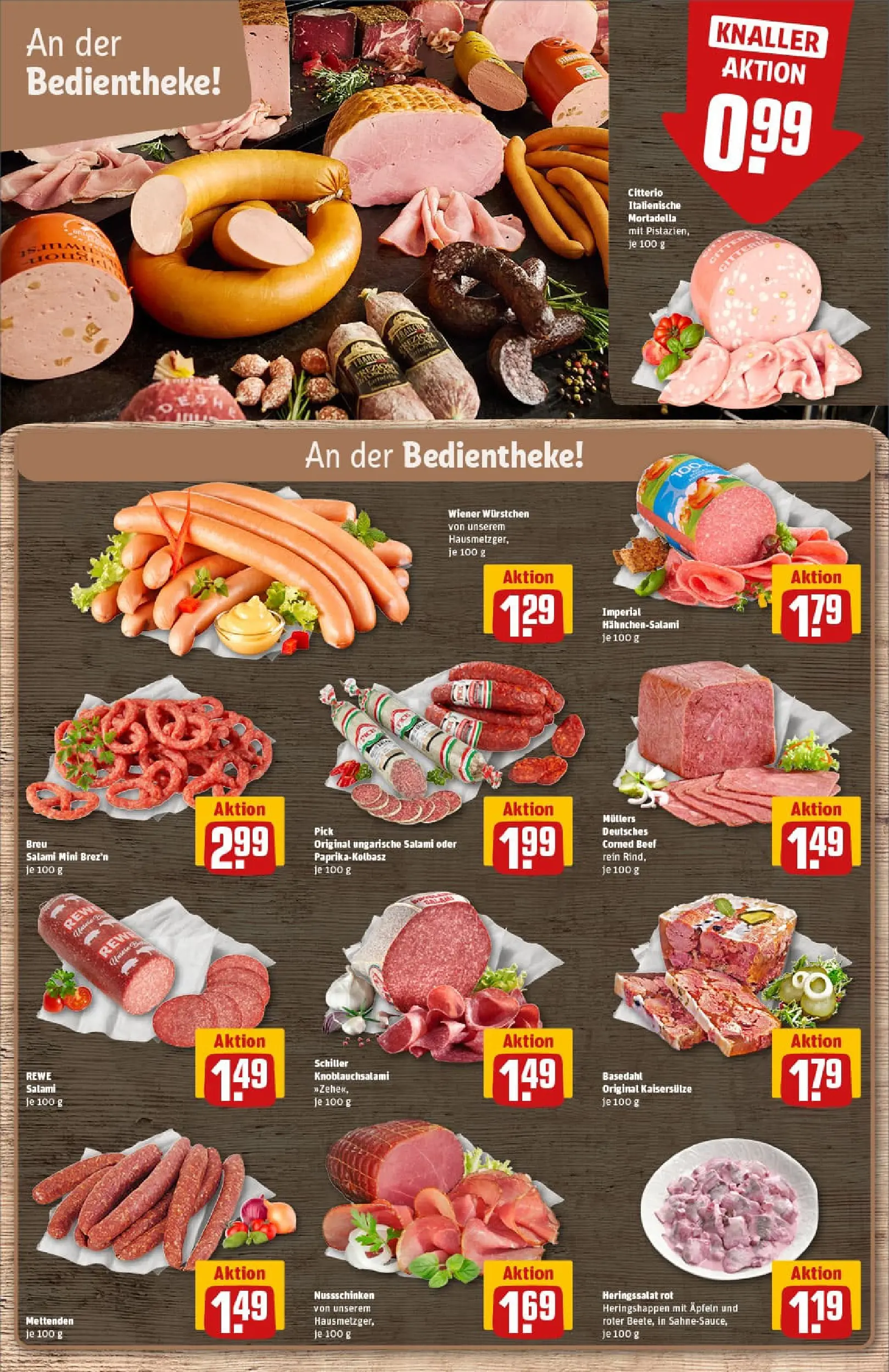 REWE Prospekt ab 29.12.2025 zum Blättern » Angebote | Seite: 10 | Produkte: Wiener wurstchen, Pistazien, Paprika, Salami
