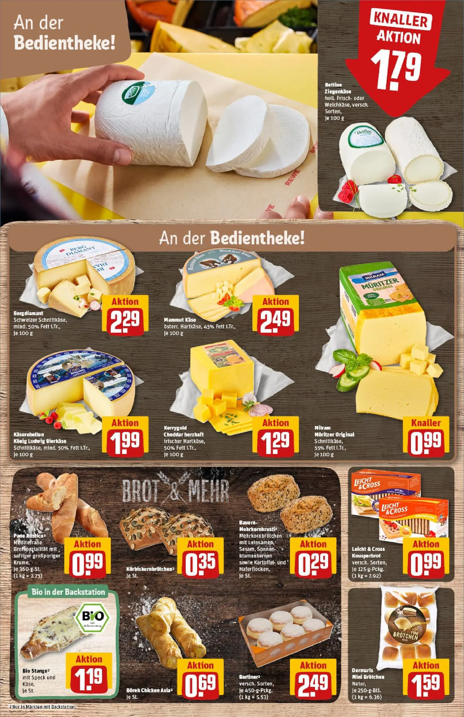 REWE Prospekt ab 29.12.2025 zum Blättern » Angebote | Seite: 13 | Produkte: Käse, Ziegenkäse, Pane, Milram