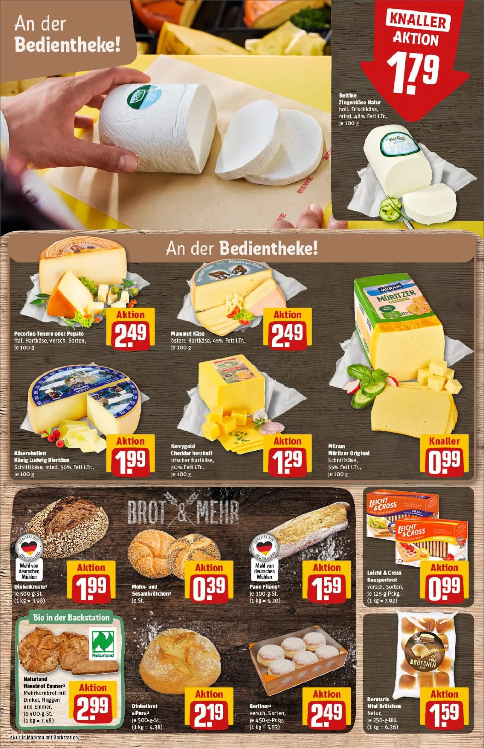 REWE Prospekt ab 29.12.2025 zum Blättern » Angebote | Seite: 11 | Produkte: Berliner, Mehl, Käse, Milram