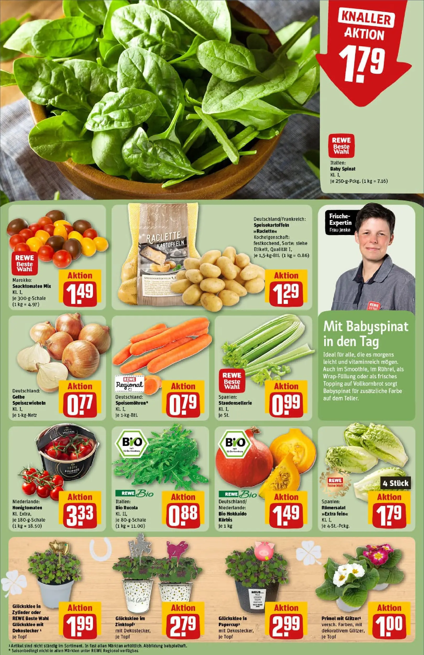 REWE Prospekt ab 29.12.2025 zum Blättern » Angebote | Seite: 7 | Produkte: Rucola, Tomaten, Kürbis, Raclette