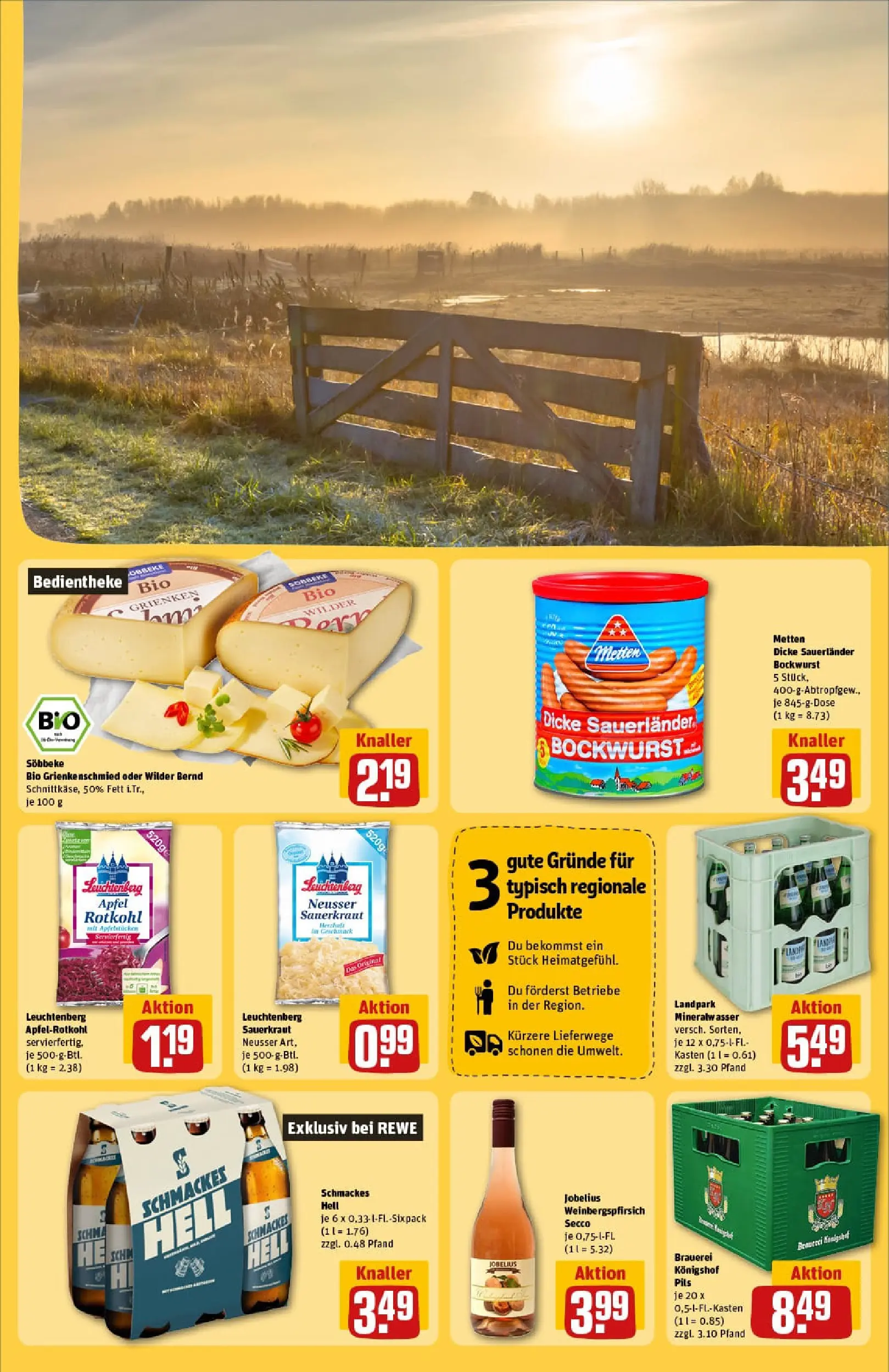 REWE Prospekt ab 29.12.2025 zum Blättern » Angebote | Seite: 23 | Produkte: Bockwurst, Rotkohl, Pils, Äpfel