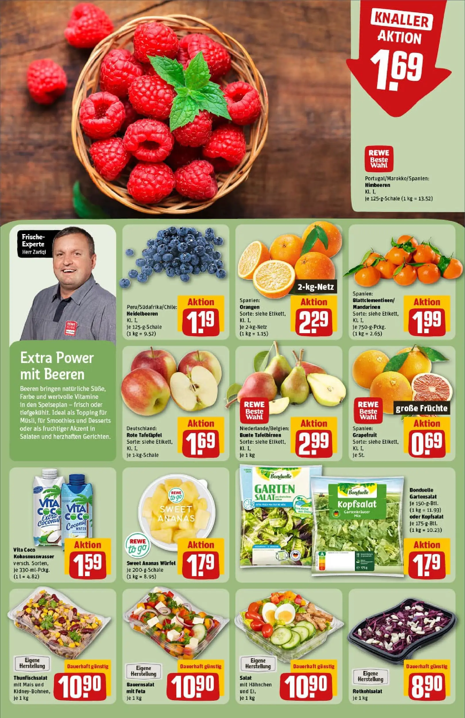 REWE Prospekt ab 29.12.2025 zum Blättern » Angebote | Seite: 6 | Produkte: Orangen, Ananas, Heidelbeeren, Grapefruit